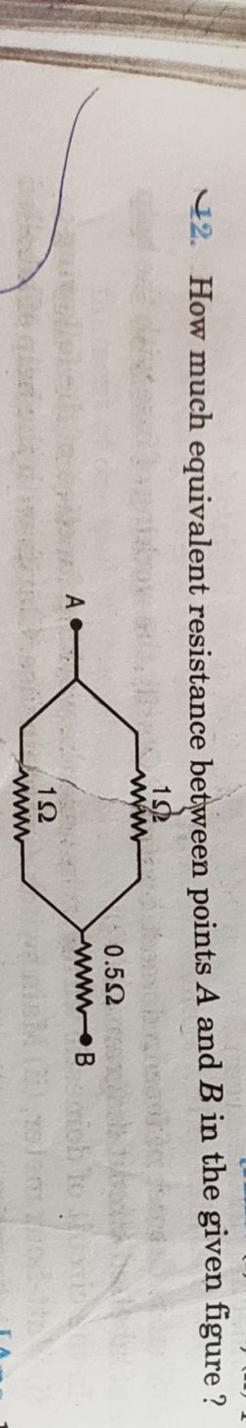 12. How much equivalent resistance between points A and B in the given