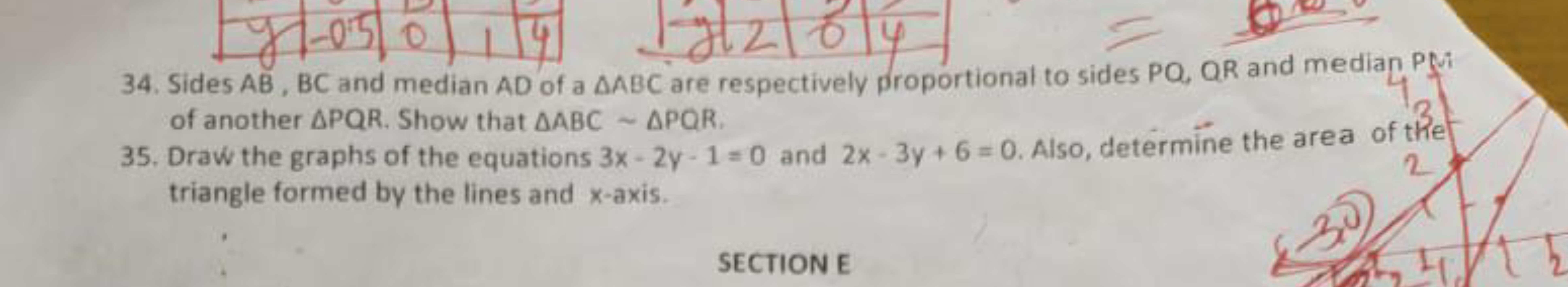 34. Sides AB,BC and median AD of a △ABC are respectively proportional 