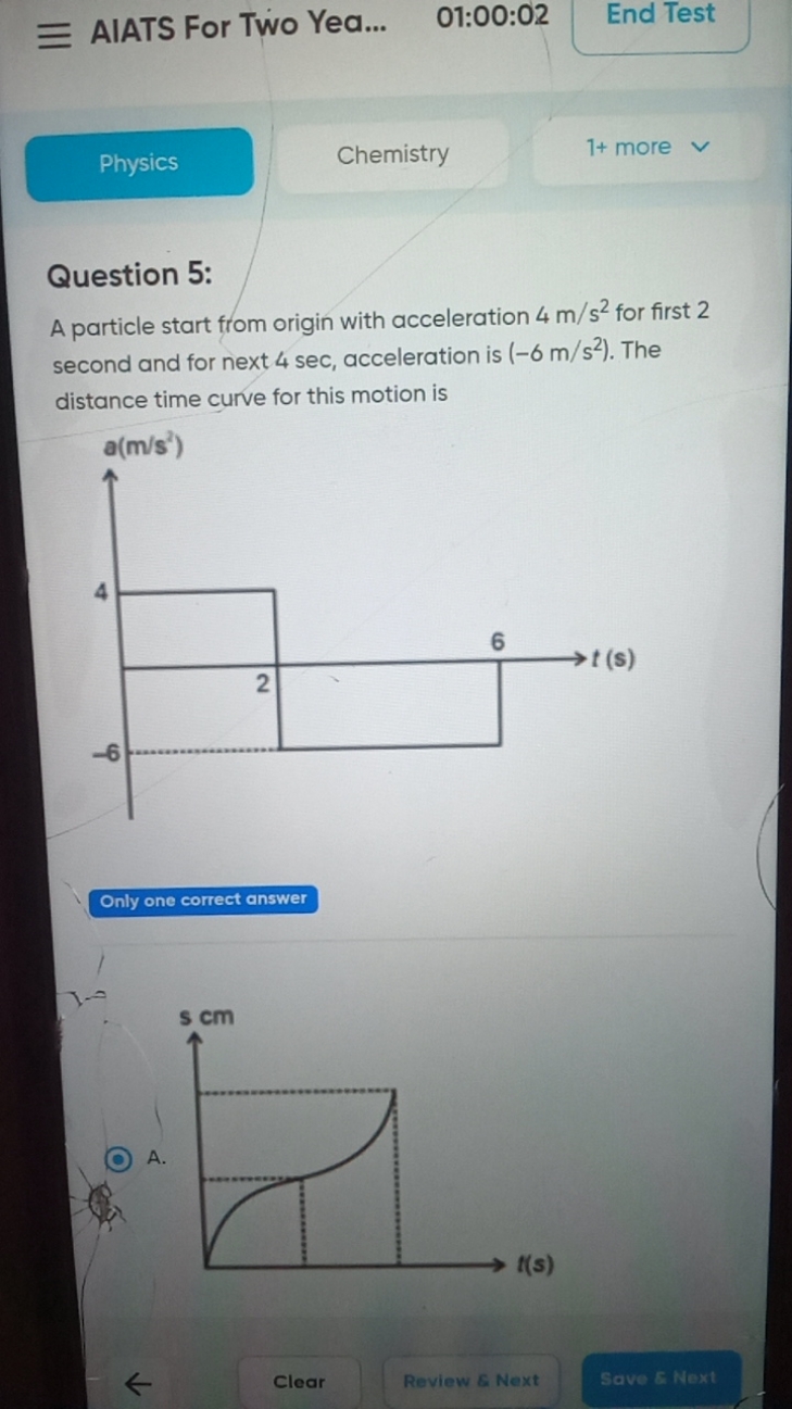 三 AIATS For Two Yea...
01:00:02
End Test

Physics
Chemistry
1+ more

Q