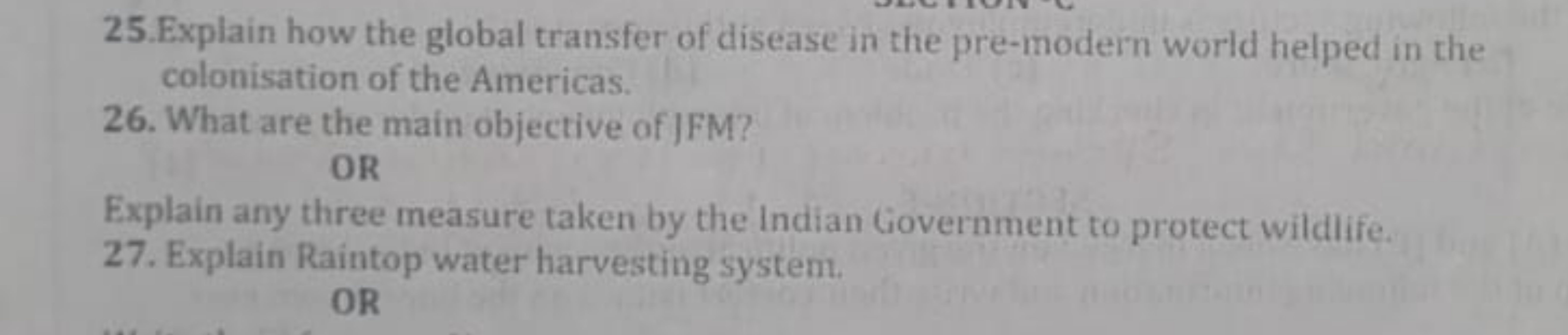 25. Explain how the global transfer of disease in the pre-modern world