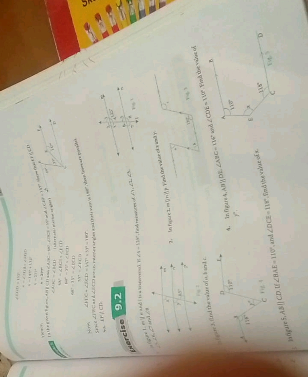 Dents.

Now. ∠FEC+∠ECD=147∘+33∘−180∘.
since ∠FEC and ∠E CDD areco-inte