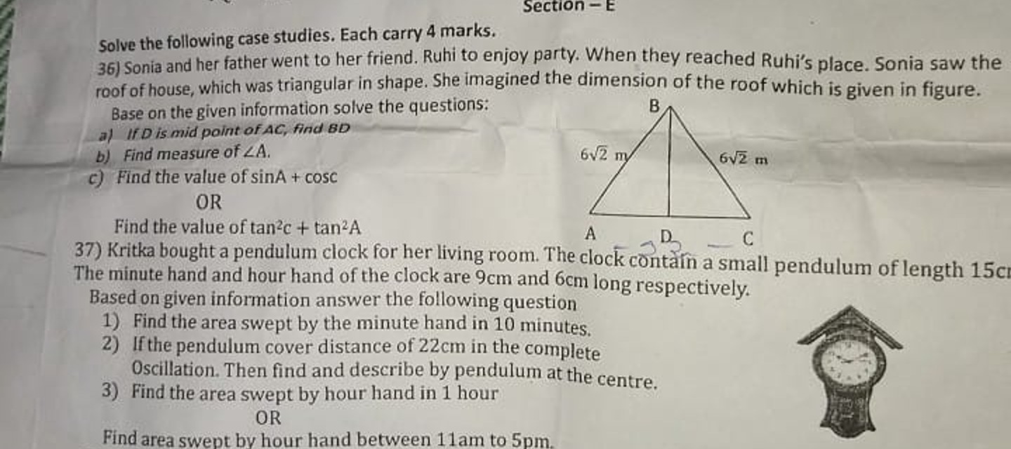 Section-E
Solve the following case studies. Each carry 4 marks.
36) So