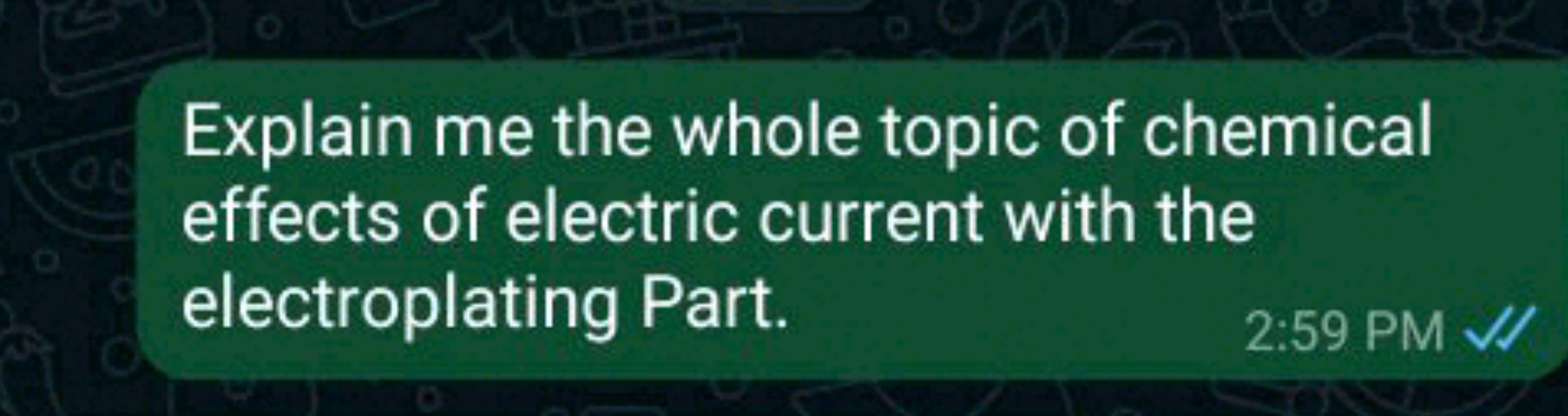 Explain me the whole topic of chemical effects of electric current wit