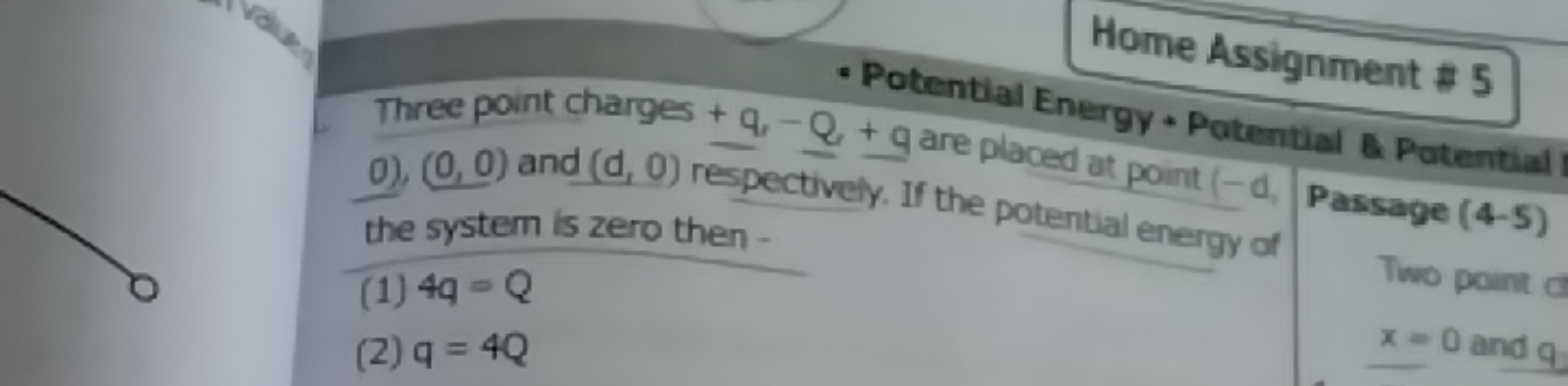 Home Assignment \#5
- Potential Energy + Patential a Patential

Three 