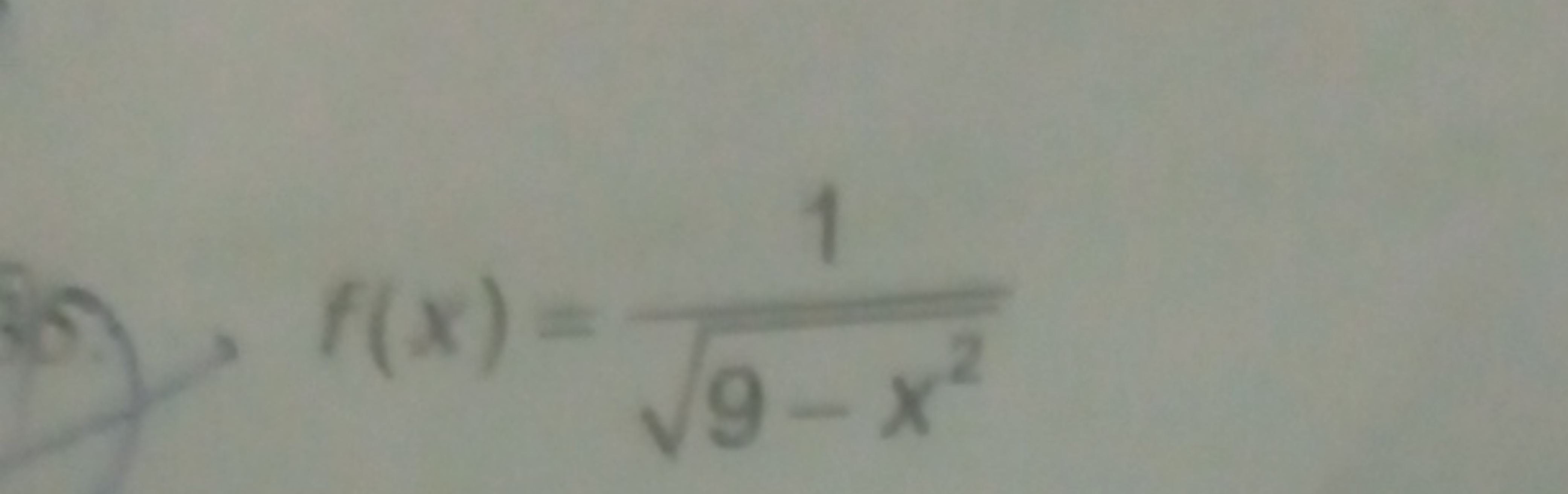 f(x)=9−x2​1​