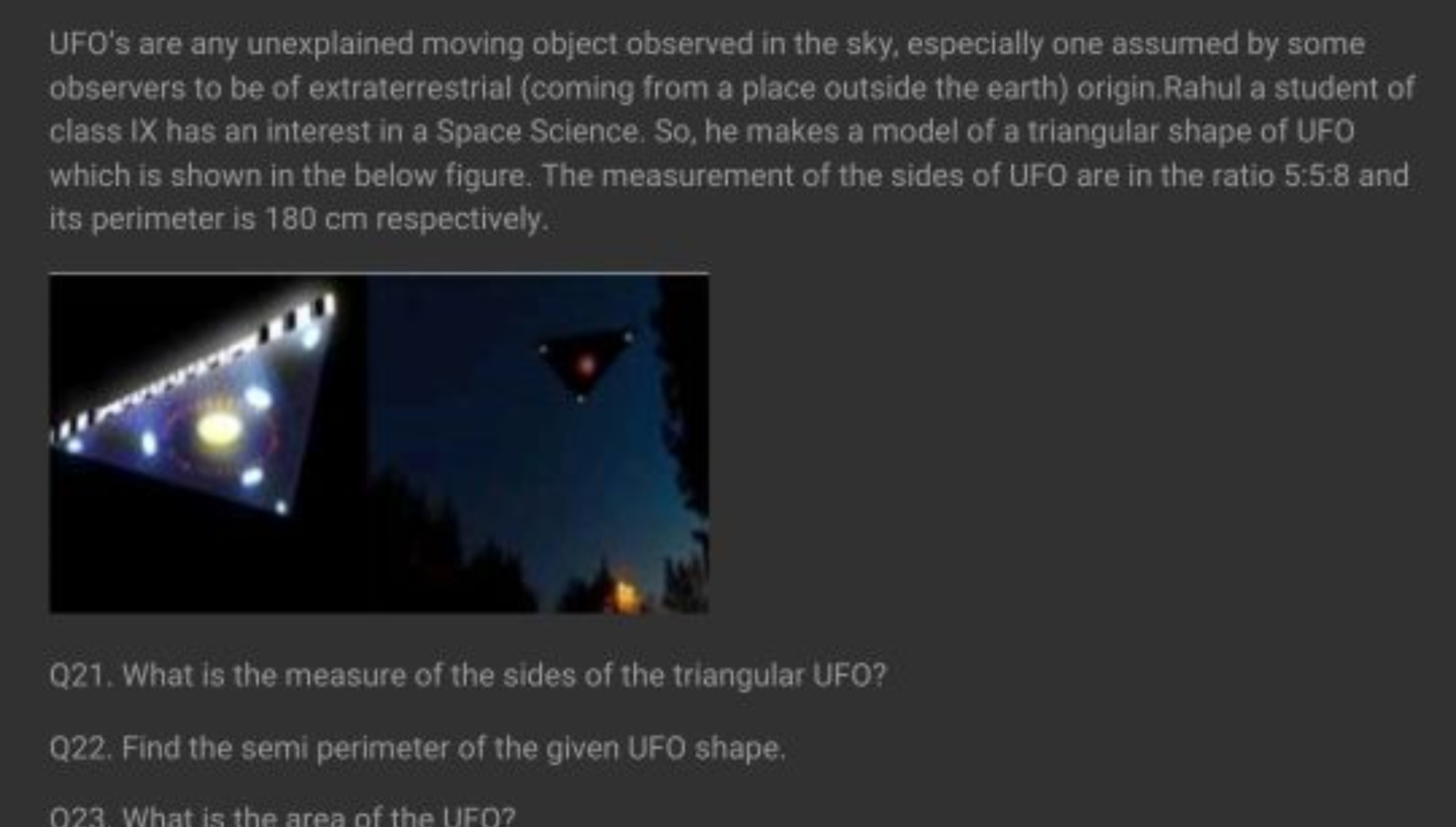 UFO's are any unexplained moving object observed in the sky, especiall