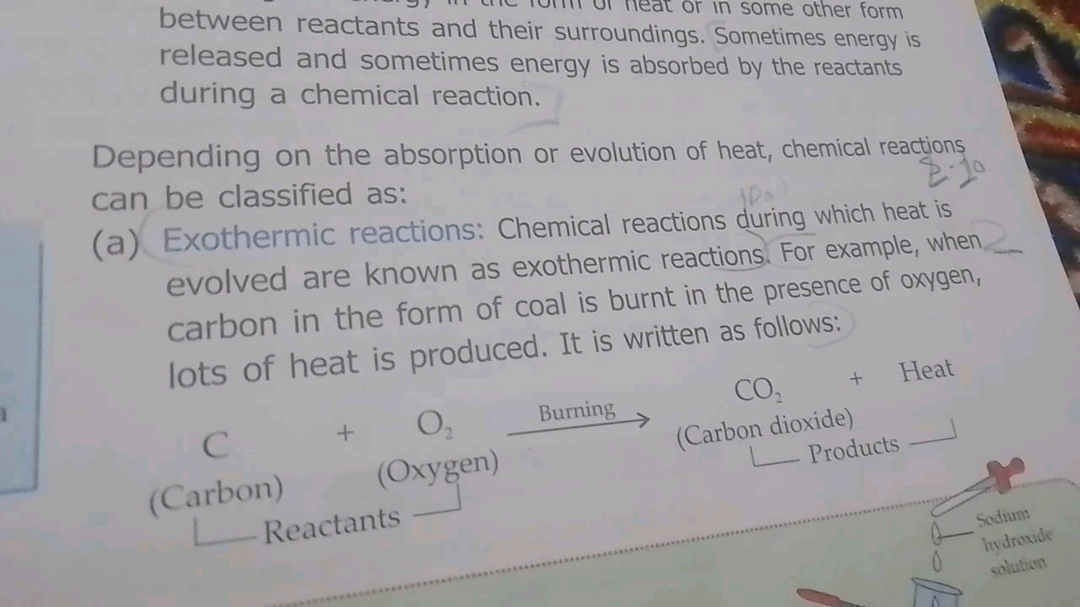 between reactants and their surroundings. Sometimes energy is released