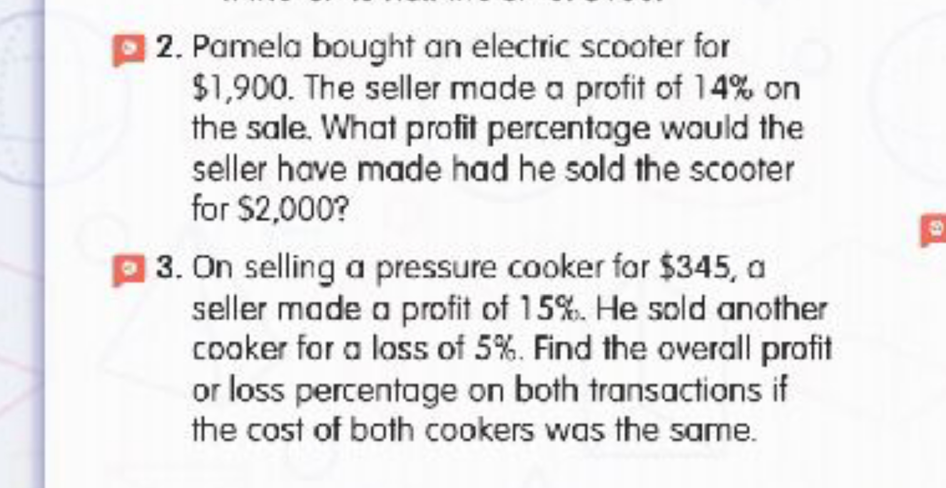 2. Pamela bought an electric scooter for  1,900.Thesellermadeaprofitof