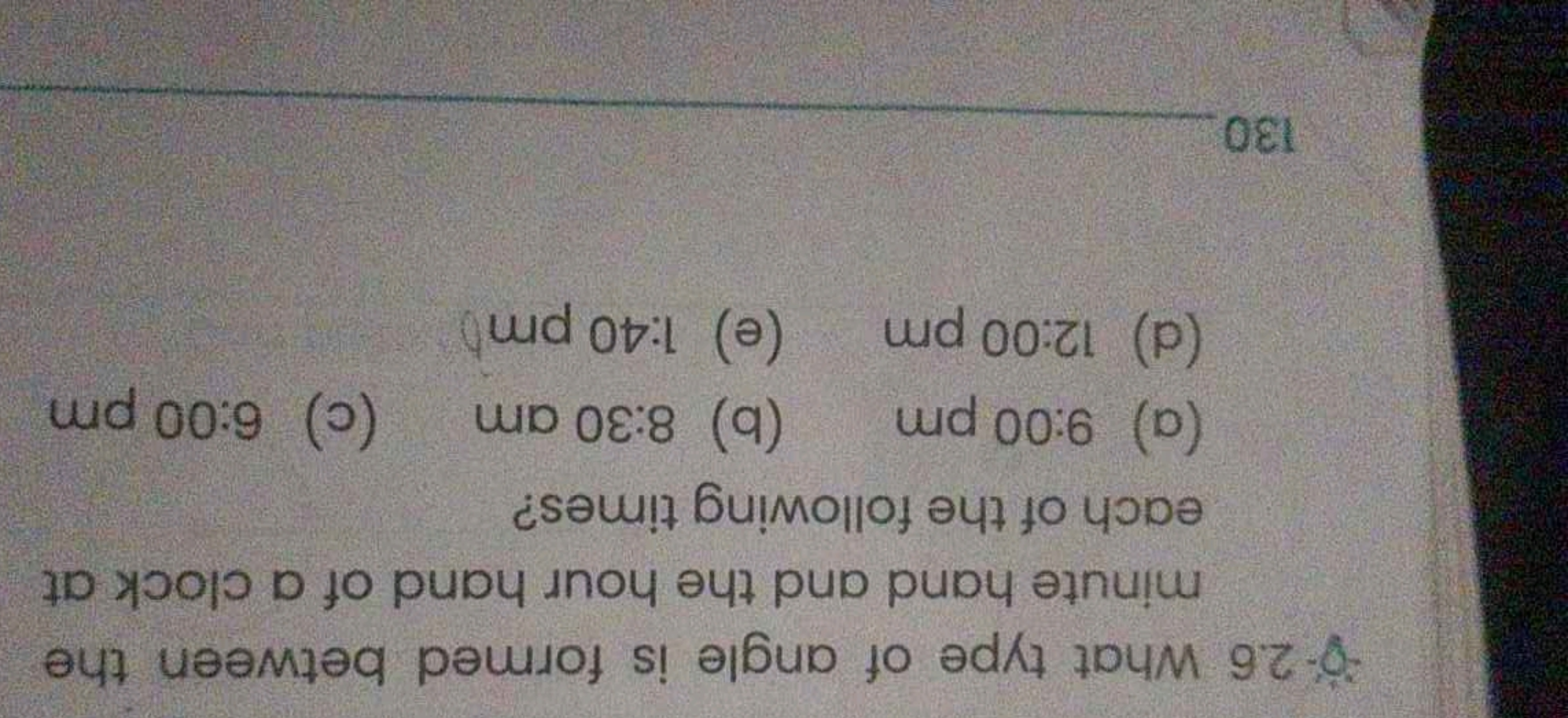 What type of angle is formed between the minute hand and the hour hand