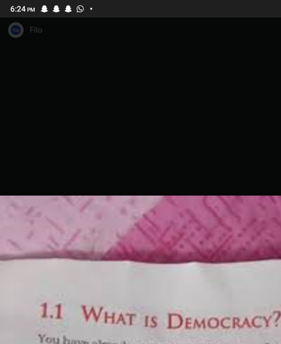 6:24 PM
@ 。
Filo
1.1 What is Democracy?