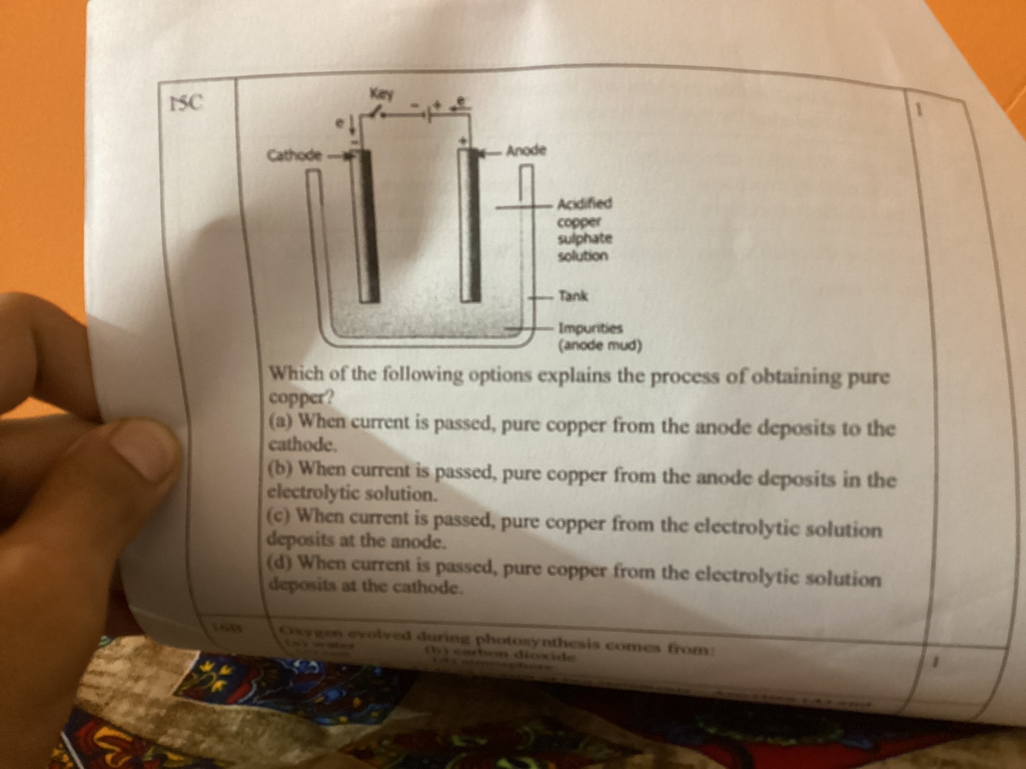 Which of the following options explains the process of obtaining pure 