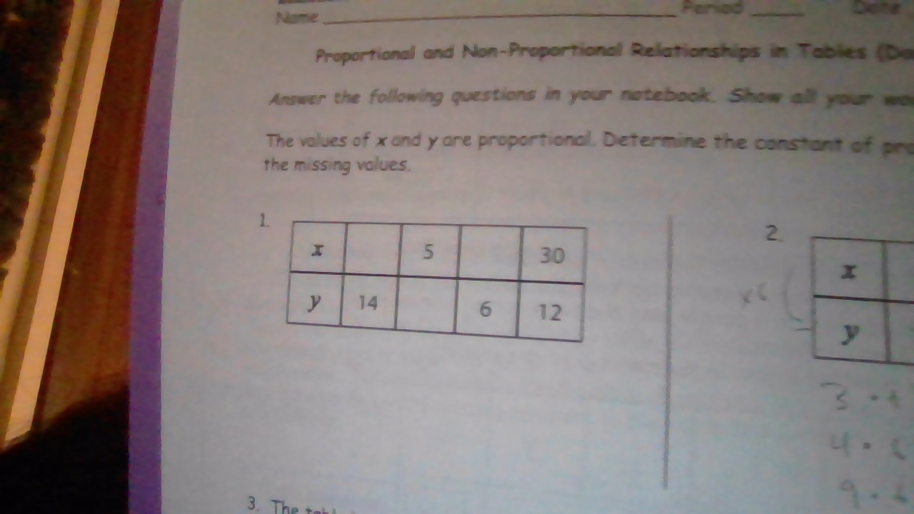 Name  Feriad 
Dete
Propartional and Non-Proportional Relationships in 