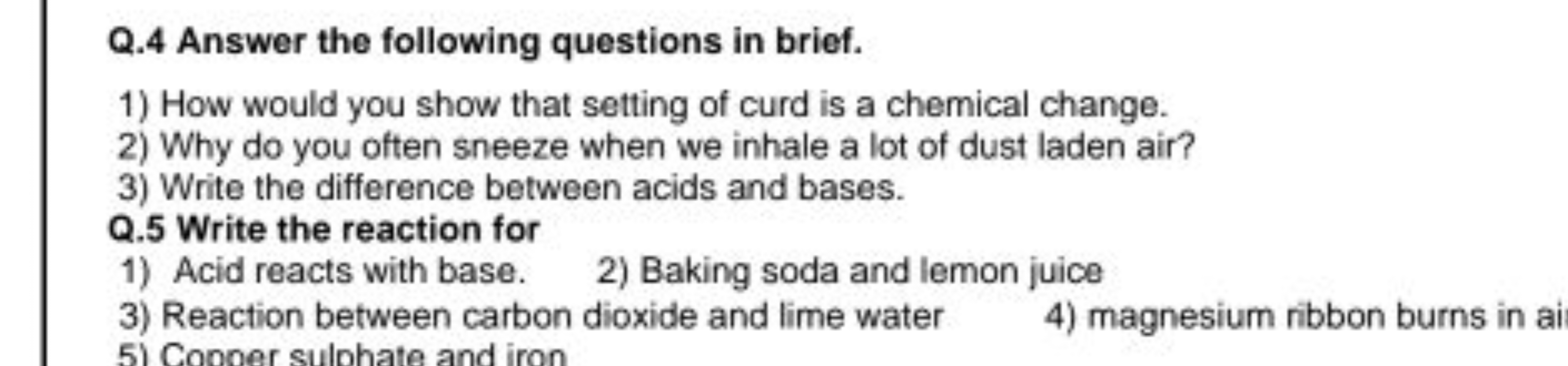 Q.4 Answer the following questions in brief.
1) How would you show tha