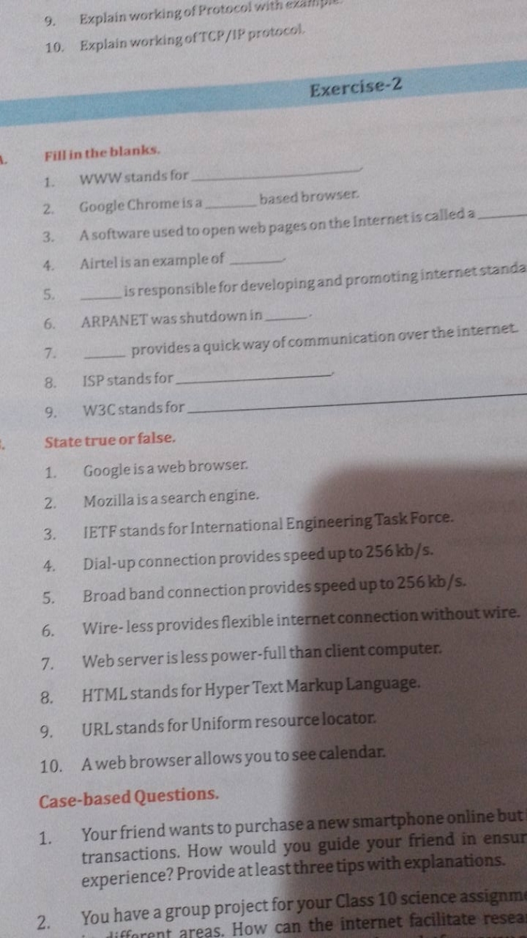 9. Explain working of Protocol with Example:
10. Explain working of TC