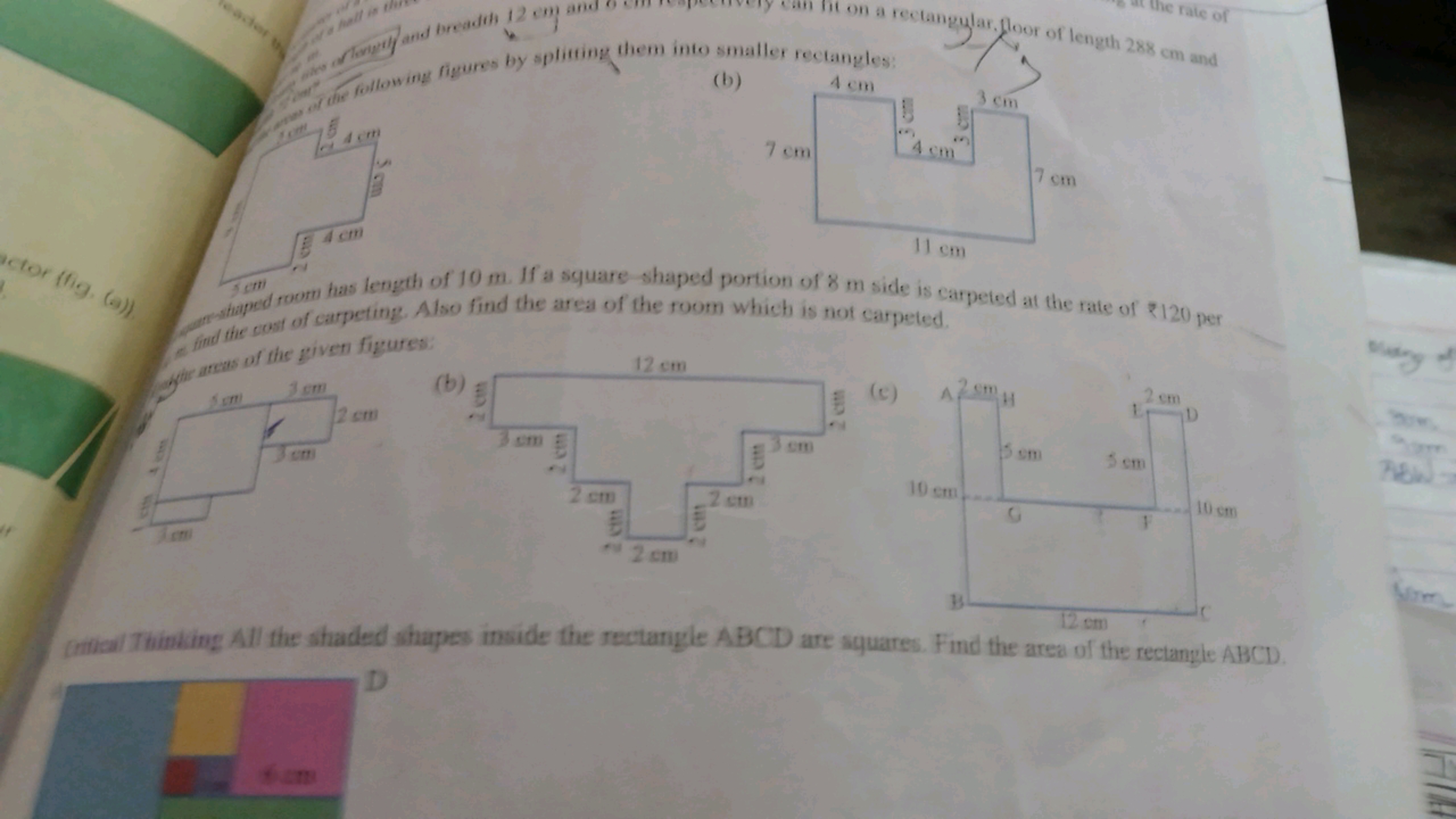 reader t
3 cm
B
4 cm
17 cm
hall in
of lengthy and breadth 12 cm and
of