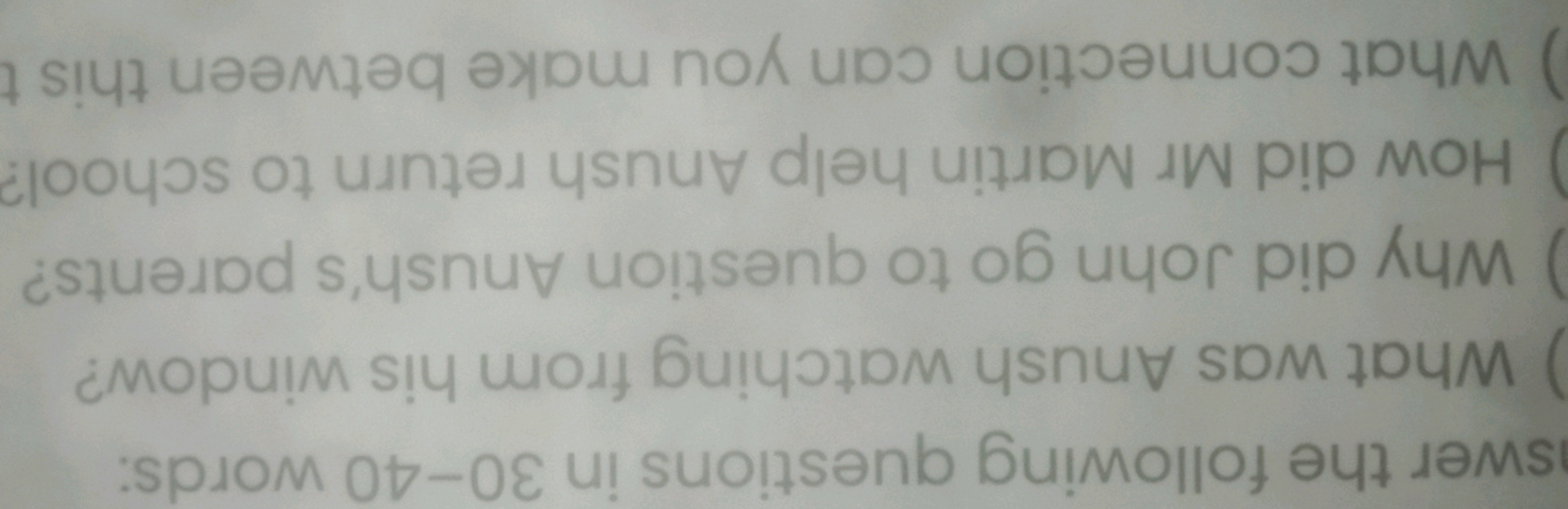 iswer the following questions in 30-40 words:
What was Anush watching 