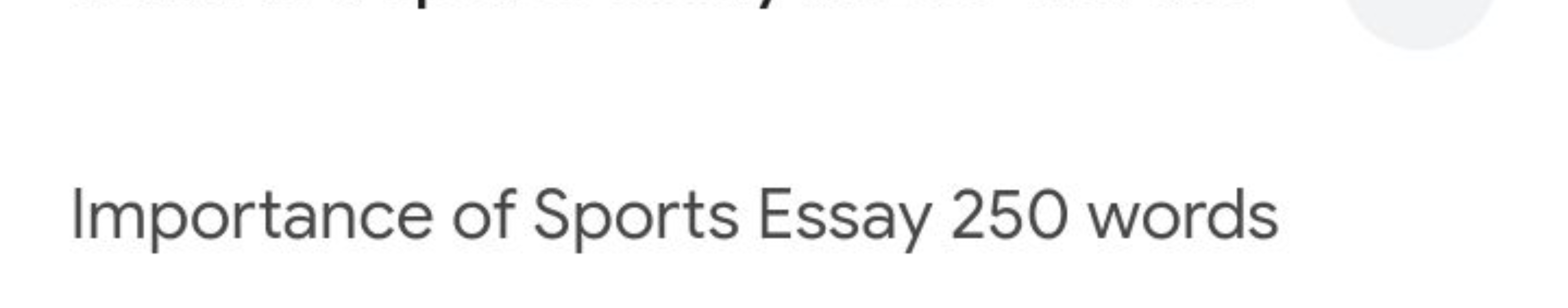 Importance of Sports Essay 250 words