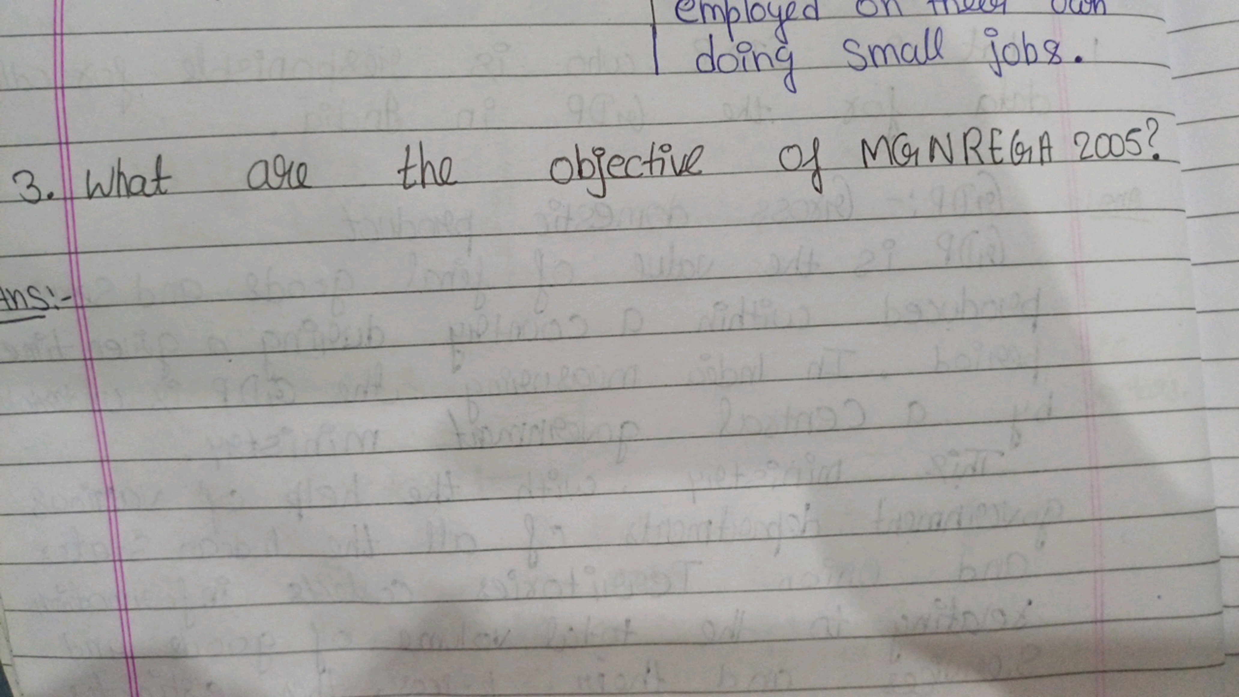 3. What are the objective of MG N REG H 2005?