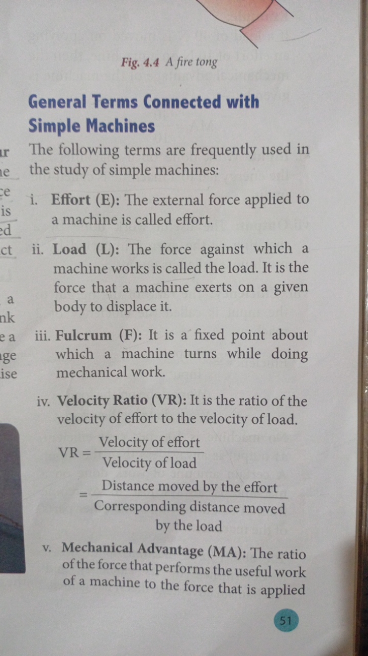 Fig. 4.4 A fire tong
General Terms Connected with Simple Machines
The 