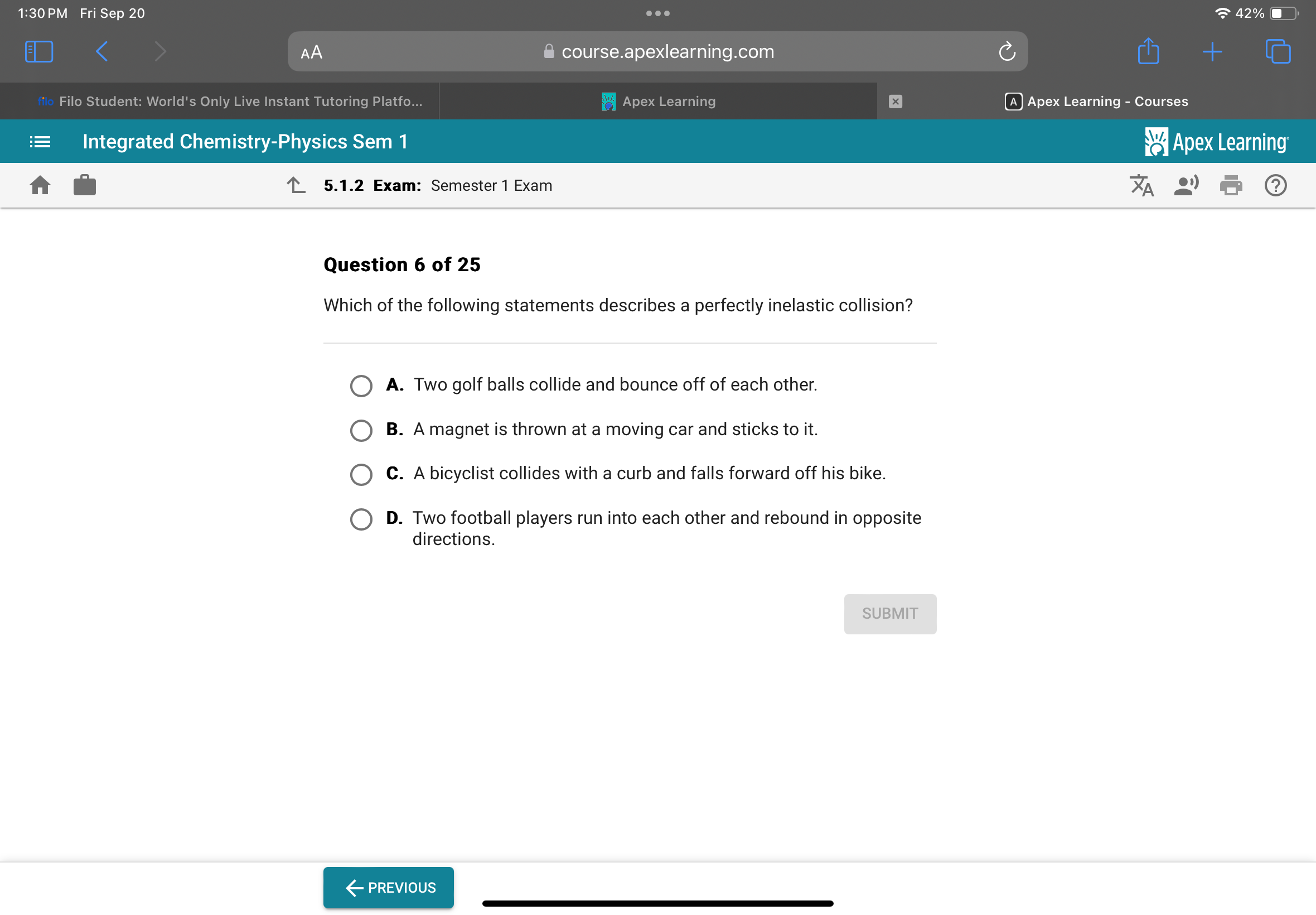 1:30 PM Fri Sep 20
42%
AA
course.apexlearning.com
Filo Student: World'