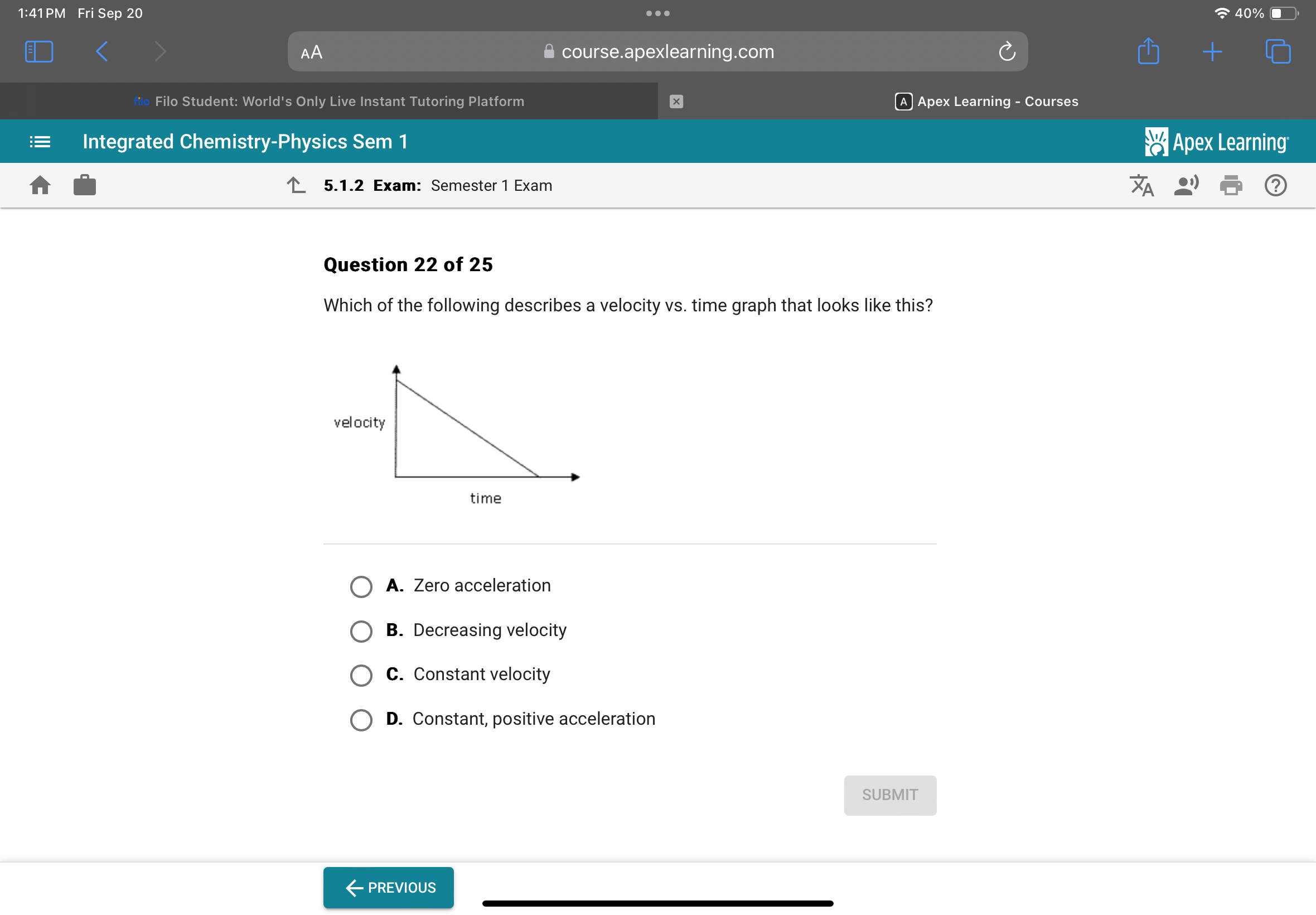 1:41PM Fri Sep 20
40%
AA
course.apexlearning.com
filo Filo Student: Wo