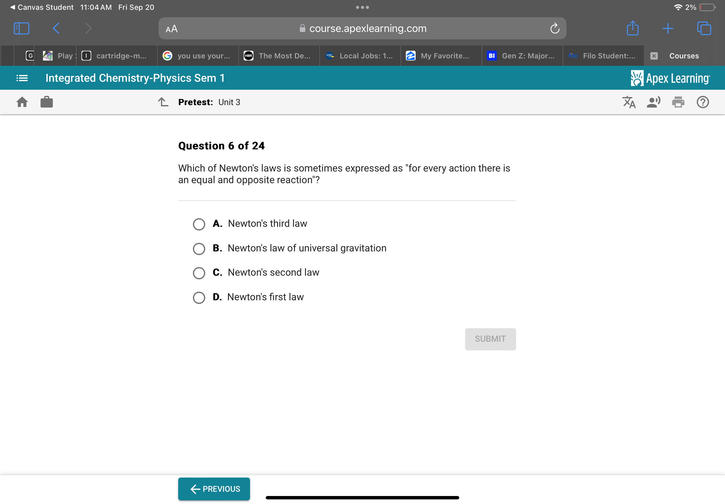 Canvas Student 11:04 AM Fri Sep 20
2%
AA
course.apexlearning.com
Play
