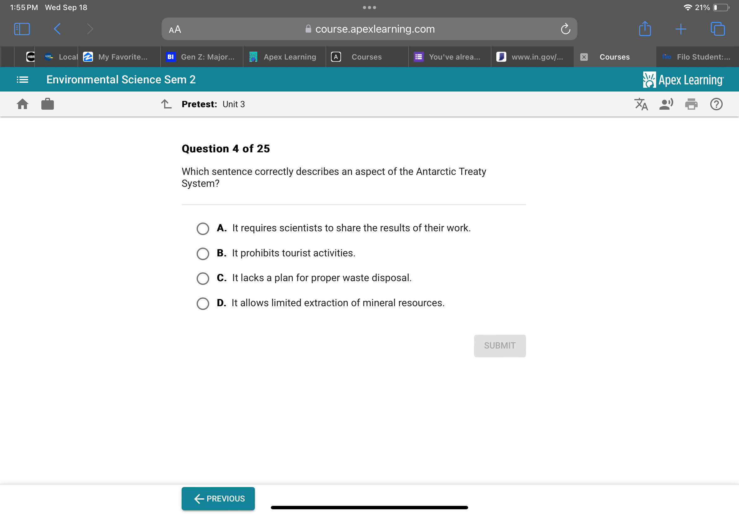 1:55 PM Wed Sep 18
21%
AA
course.apexlearning.com
Local
My Favorite...