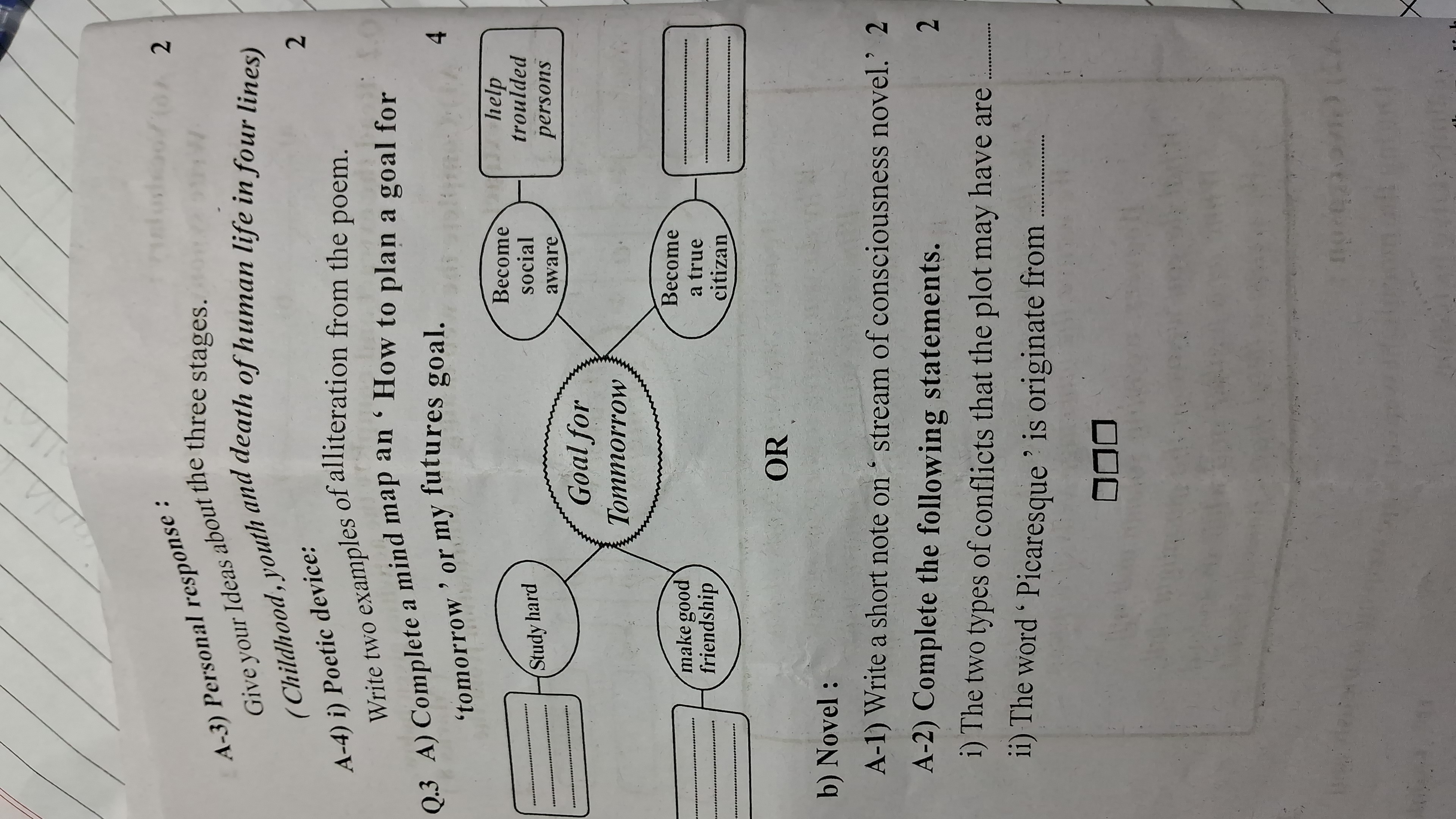 A-3) Personal response:
2
Give your Ideas about the three stages.
(Chi