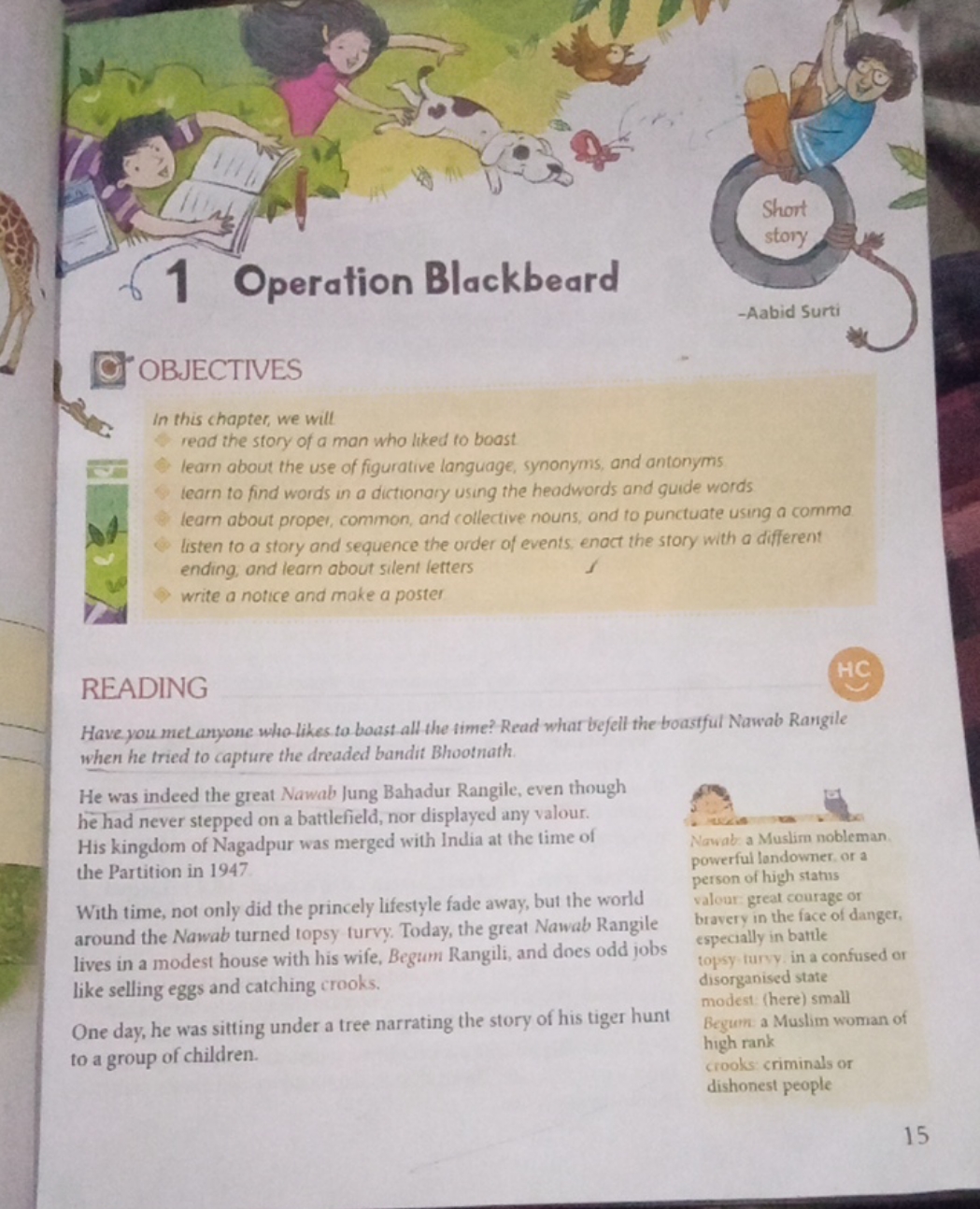 1 Ope
Blackbeard

OBJECTIVES
In this chapter, we will
read the story o