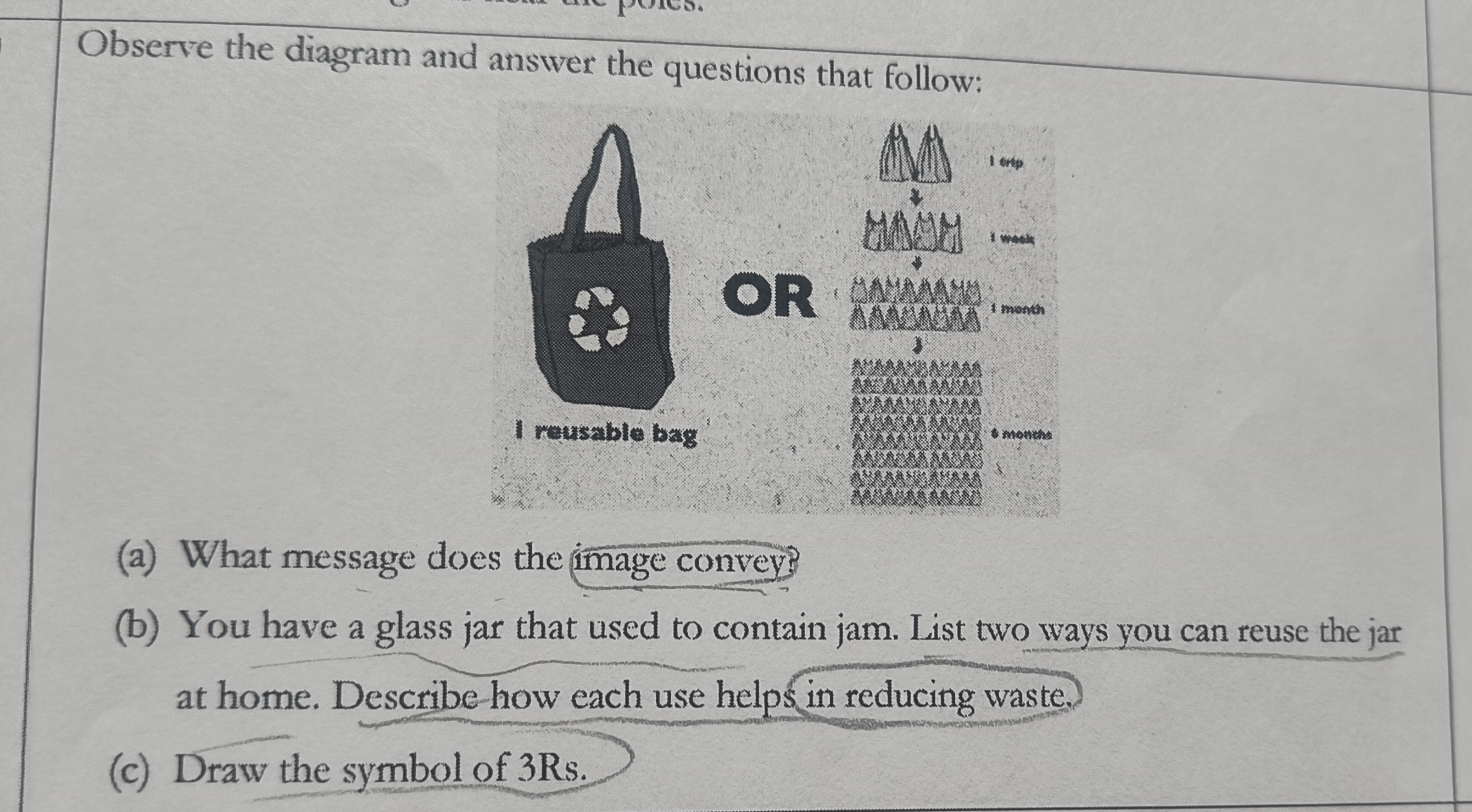 Observe the diagram and answer the questions that follow:
(a) What mes