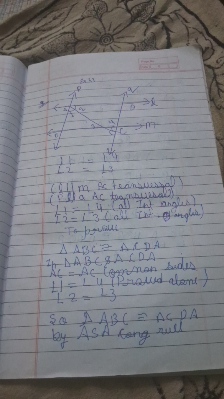 2
(l) mAC teansuessal) (Plla AC teanasuesal) L1​=L4 (all Int angles)
L