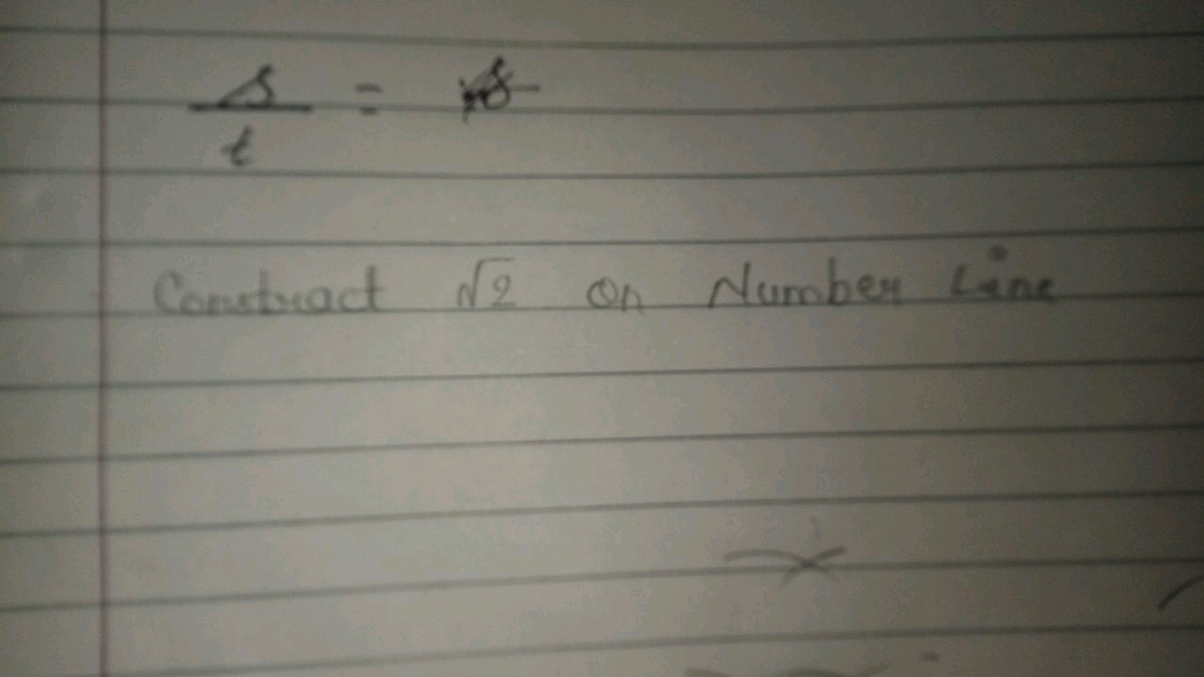 s
t
Constract №√2 on Number Line