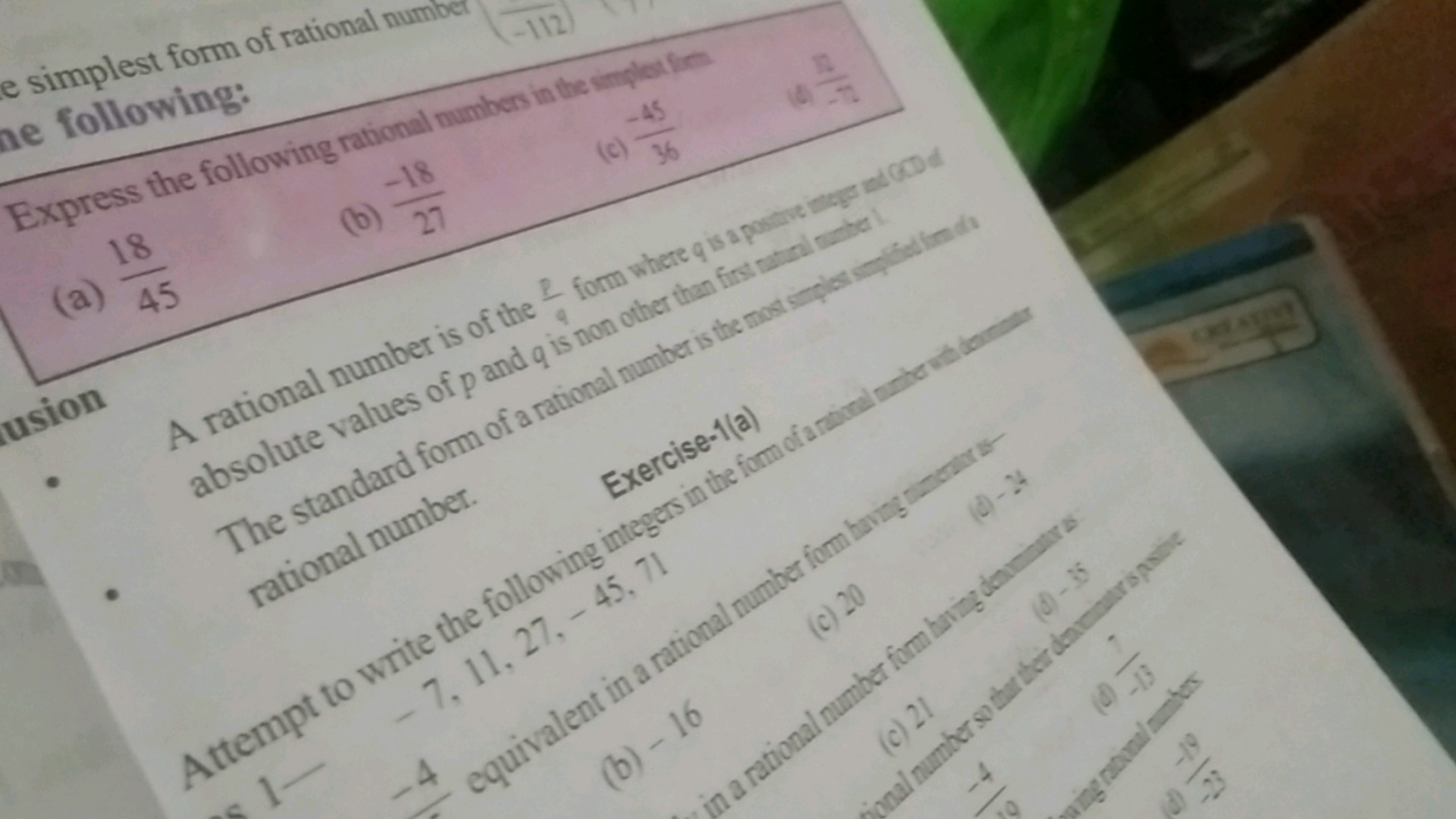 simplest form of rational number
following:
−112

Express the followin