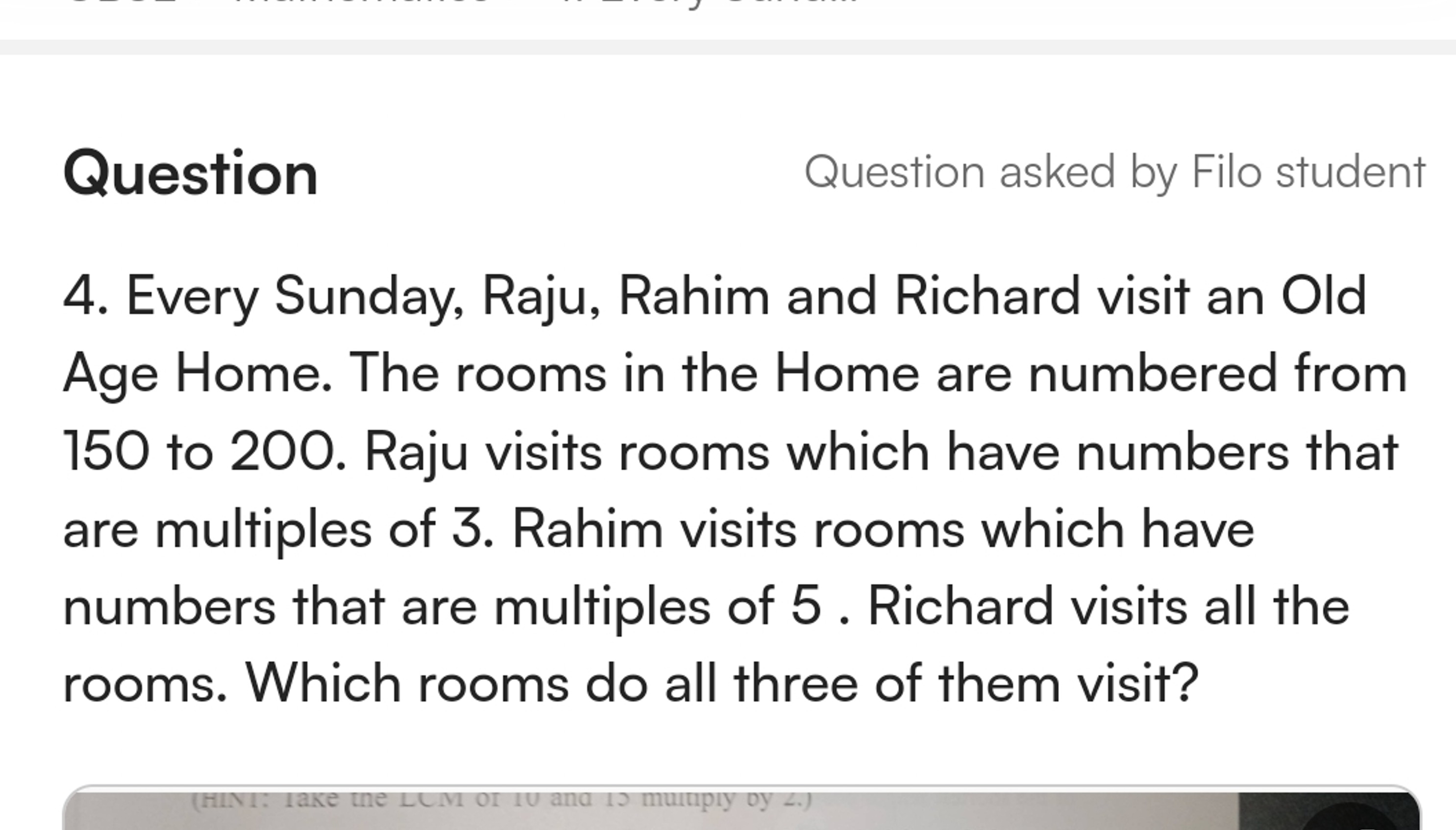 Question
Question asked by Filo student
4. Every Sunday, Raju, Rahim a