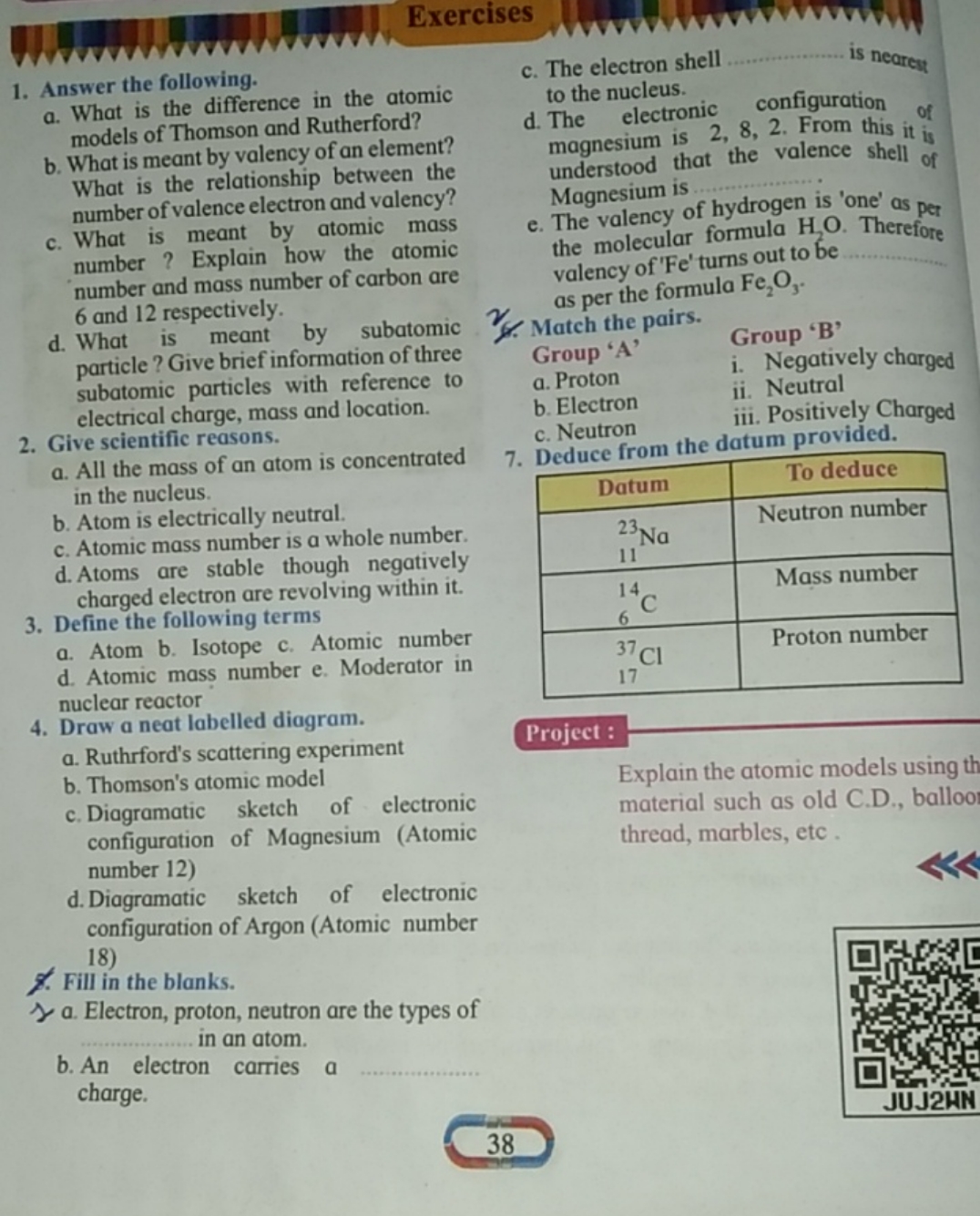 Exercises
1. Answer the following.
a. What is the difference in the at