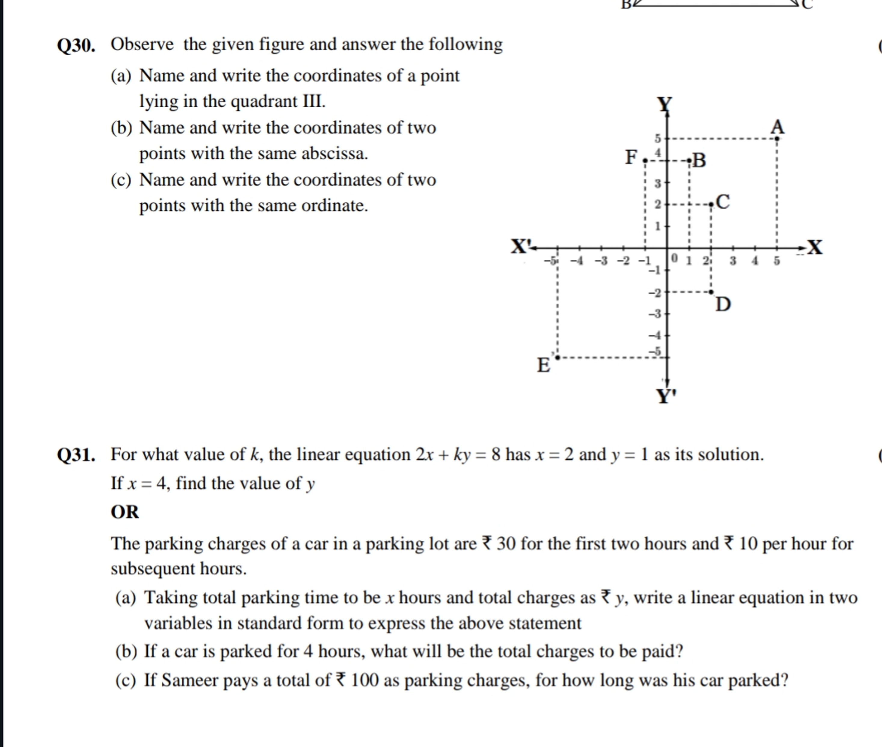 Q30. Observe the given figure and answer the following
(a) Name and wr