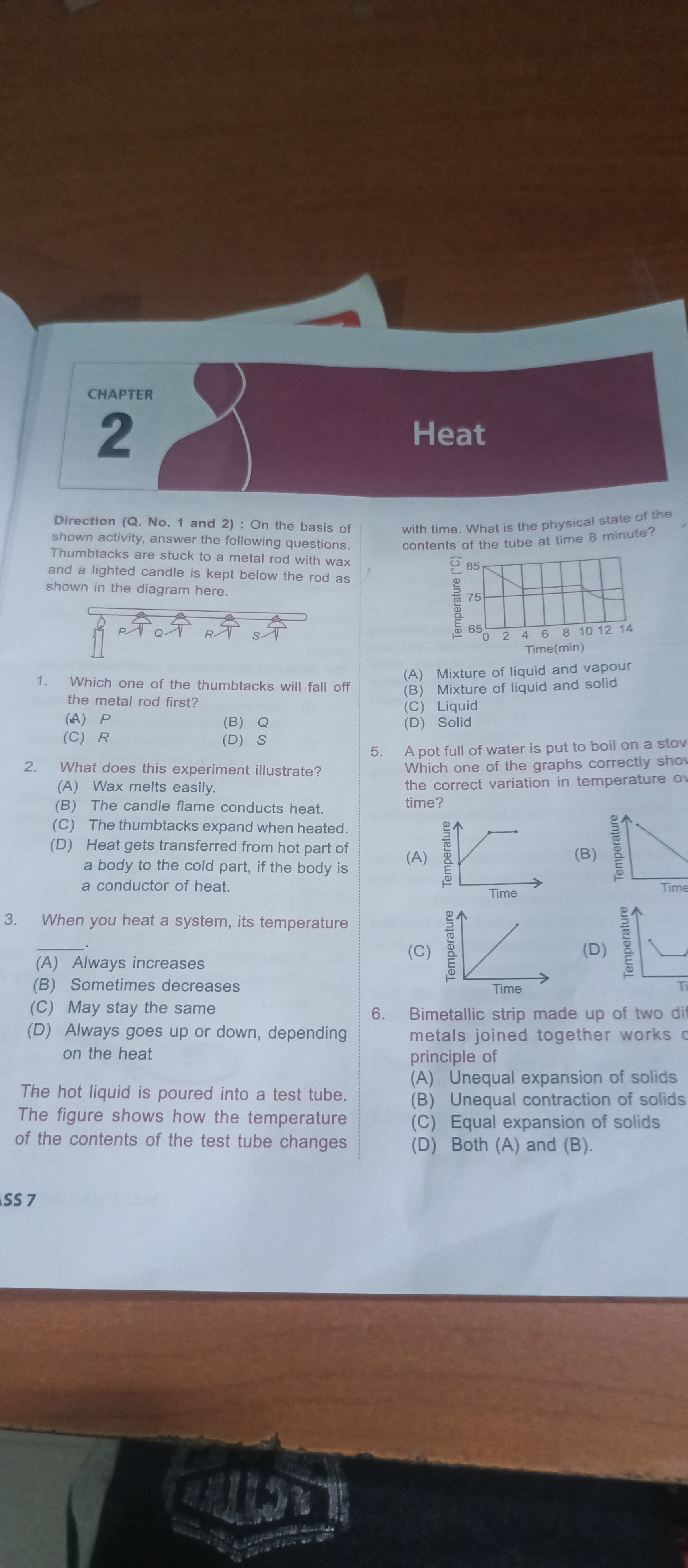 Heat

Direction (Q. No. 1 and 2) : On the basis of shown activity, ans