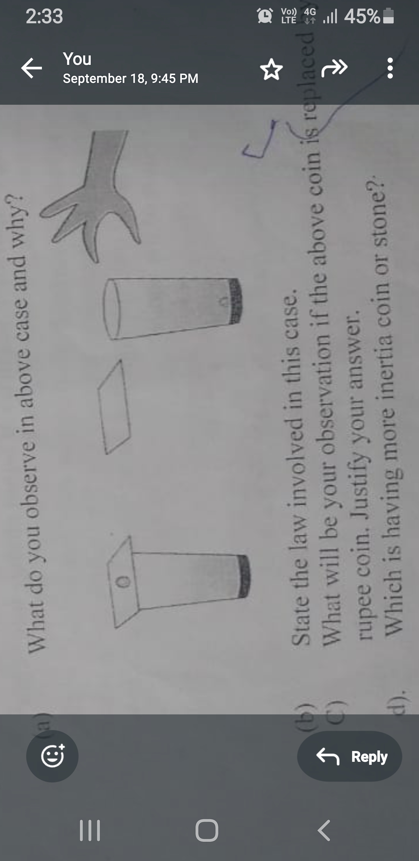 (க) What do you observe in above case and why?
↑
苃
↑
否
State the law i