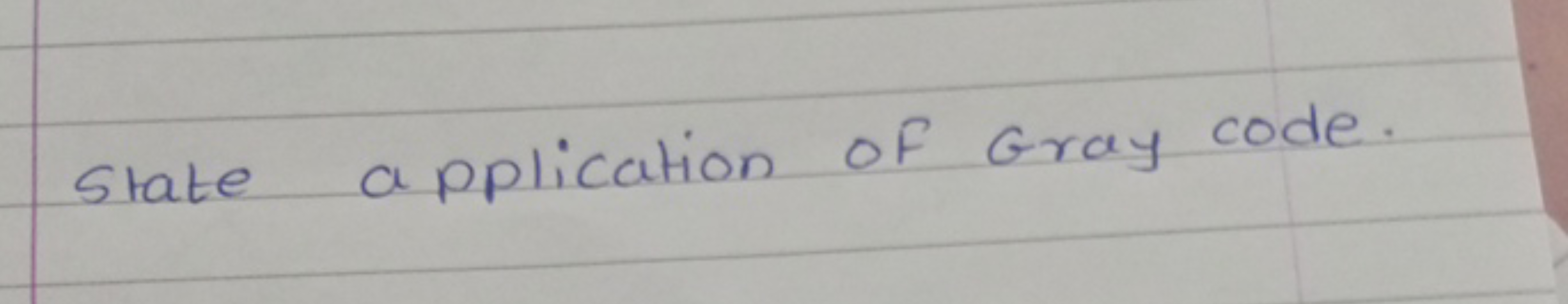 State application of Gray code.