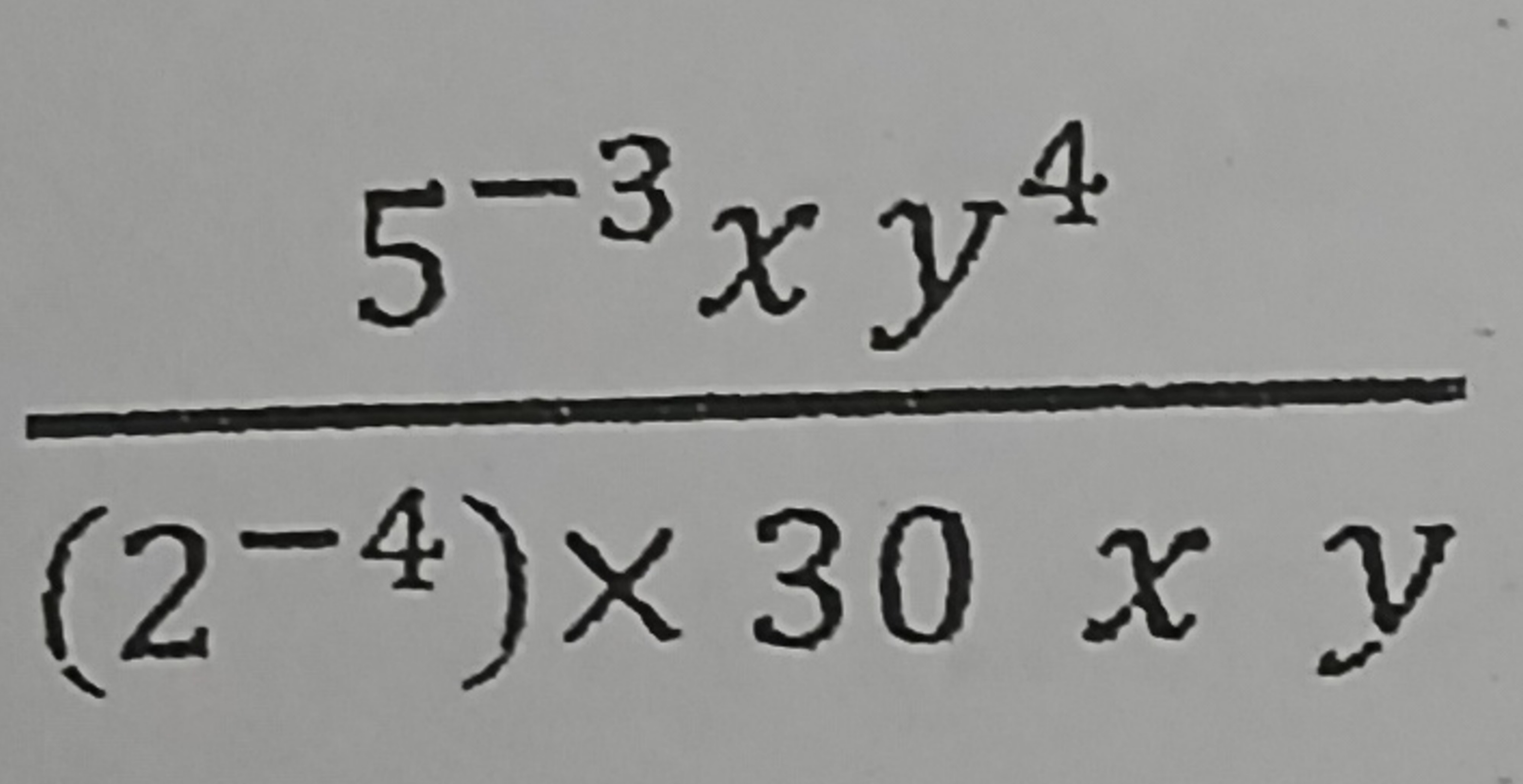 (2−4)×30xy5−3×y4​