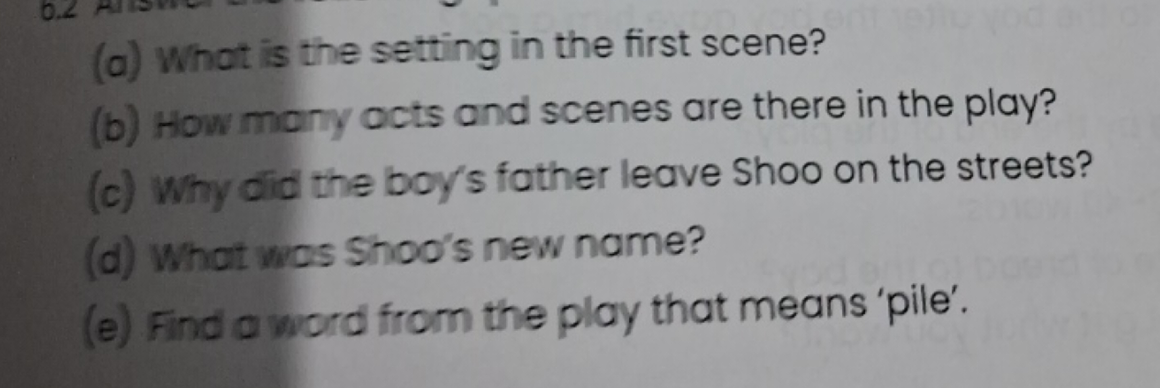 (a) What is the setting in the first scene?
(b) How many acts and scen