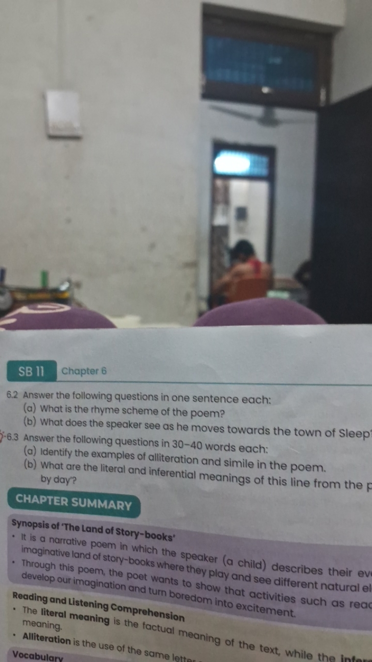 SB 11 Chapter 6
6.2 Answer the following questions in one sentence eac