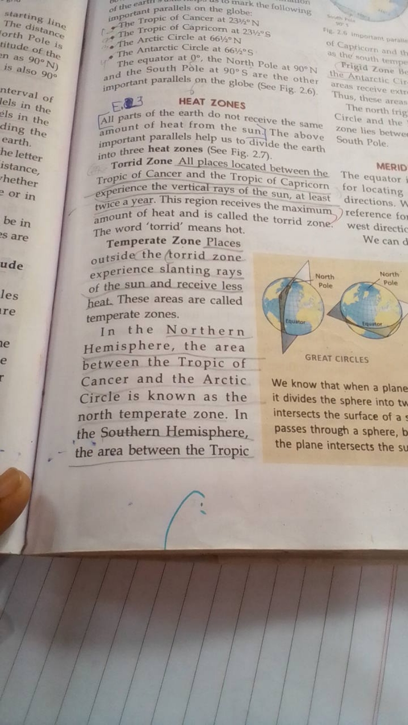 important parallels on the glober the following
The Tropic of Cancer a