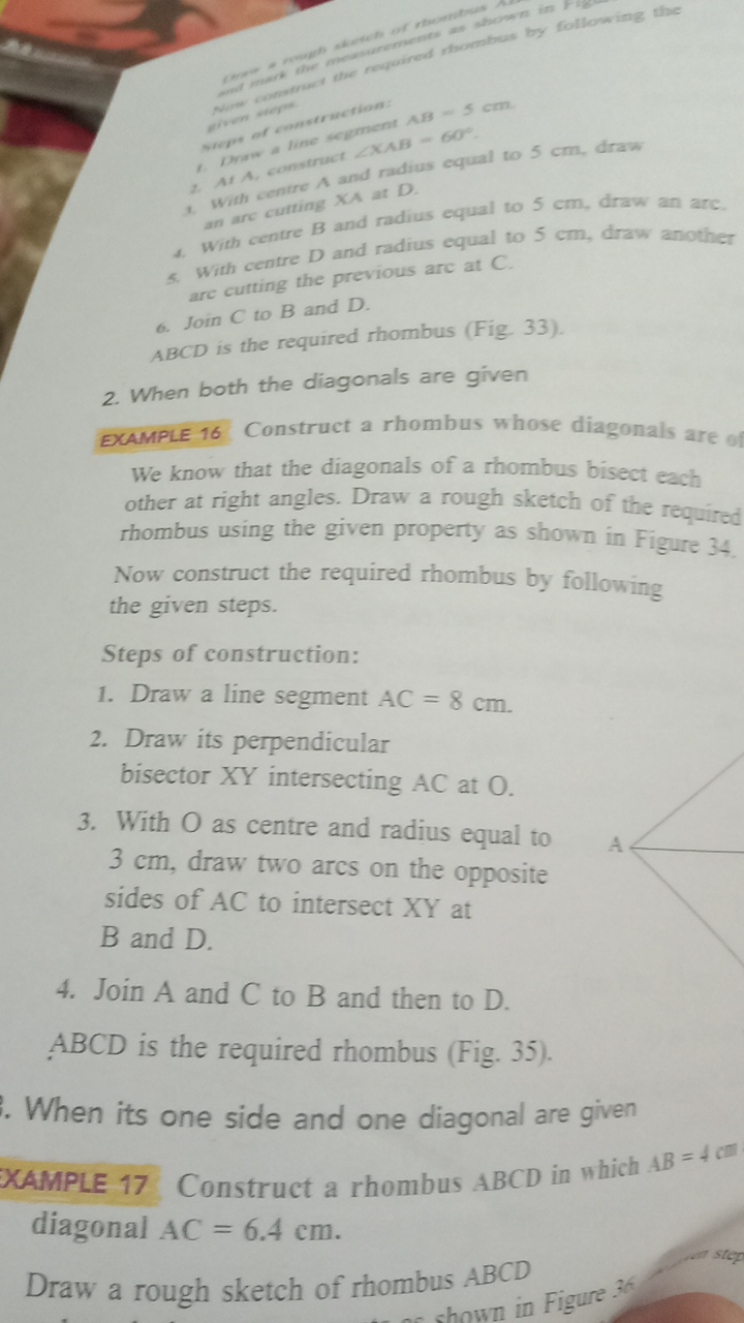 (i.
2 At A. construct ∠XAB=60∘
3. With centre A and radius equal
4. Wi