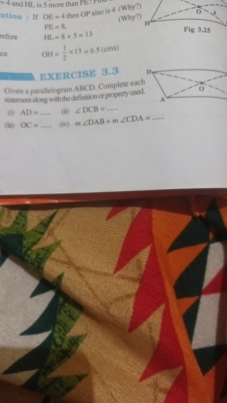 =4 and HL is 5 more than PE?
ution: If OE=4 then OP also is 4 (Why?)
(