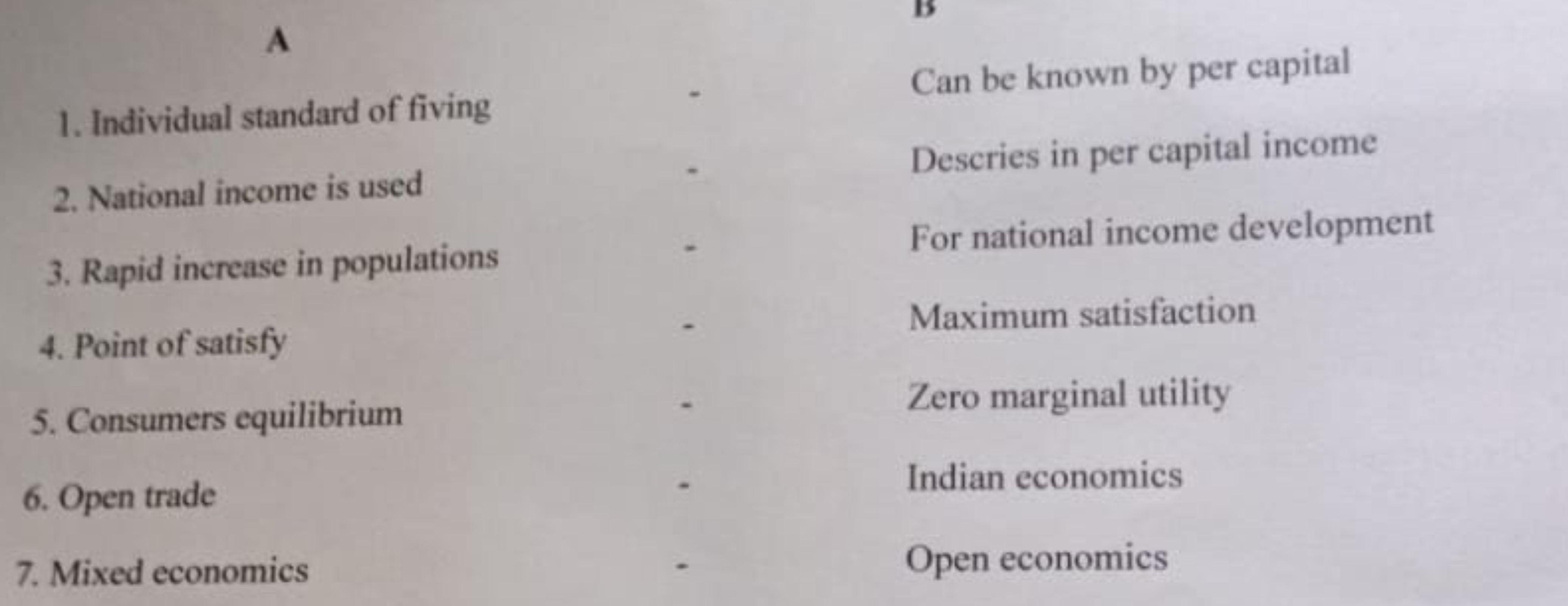 1. Individual standard of fiving
2. National income is used
3. Rapid i