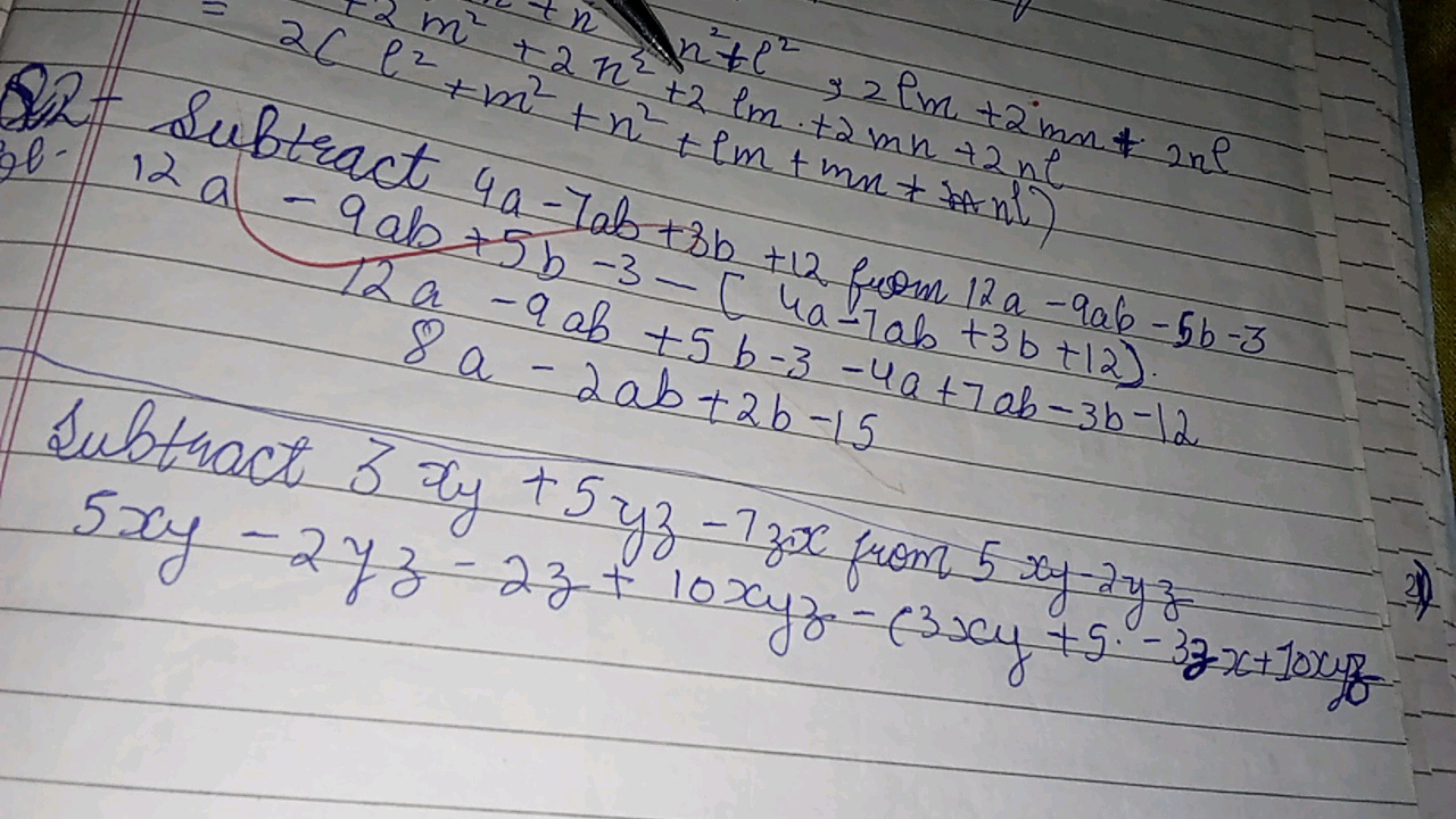 (1
2
26 l² + m² + n² + lm + mn + Ant
m² + 2 n² + 2 lm +2mn +2nt
n n²+l