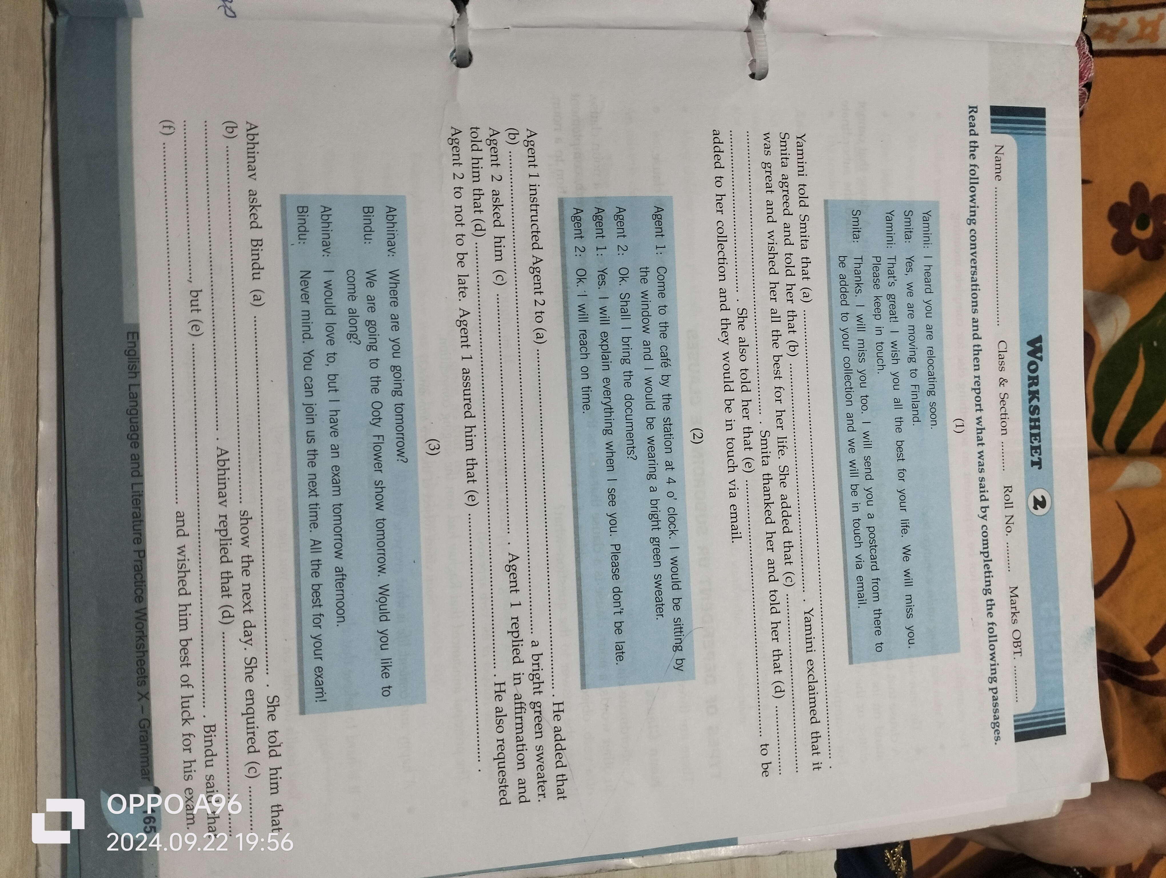 Name
WORKSHEET 2
Class & Section......
Roll No.......... Marks OBT....