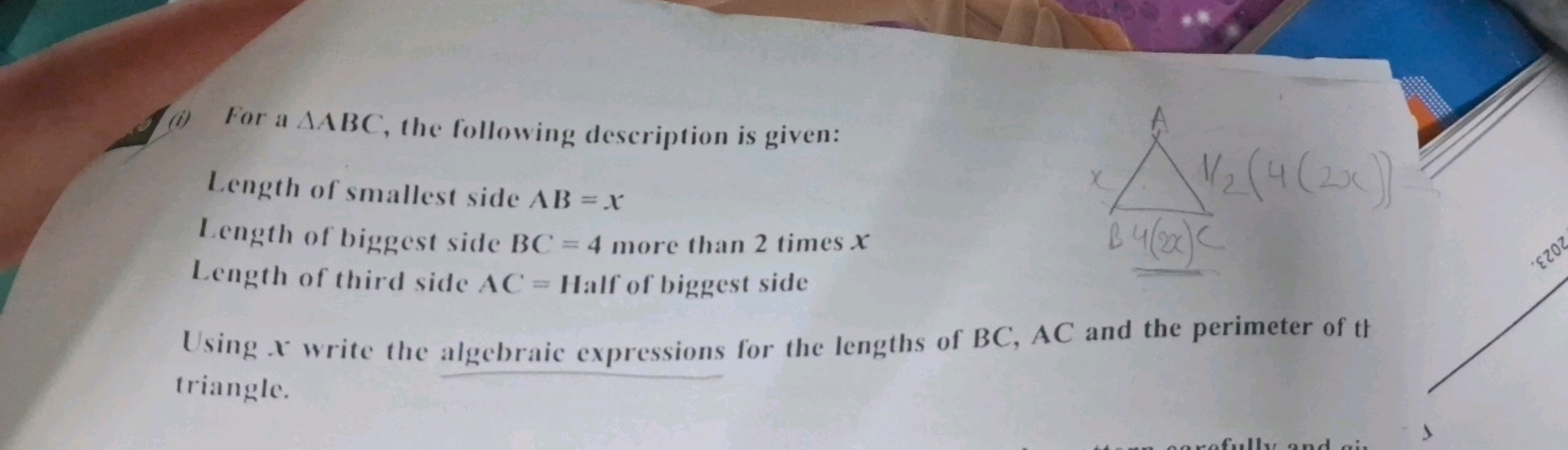 For a AABC, the following description is given:
Length of smallest sid