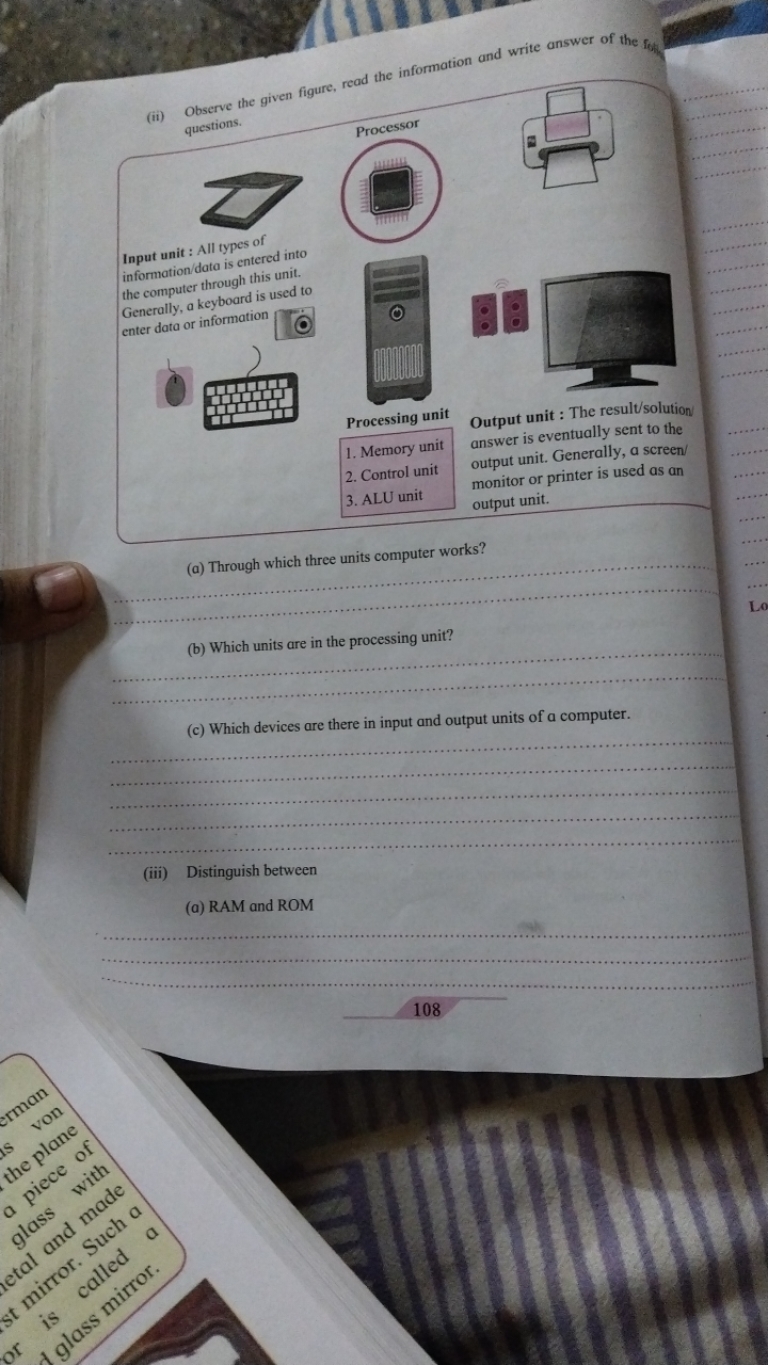 (ii) Observe the given figure, read the information and write answer o